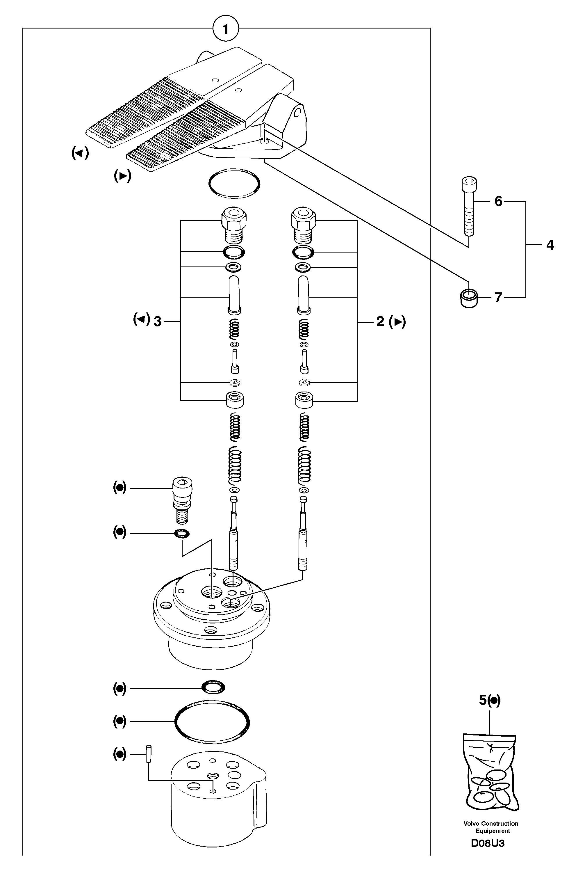 Control pedal — volvo parts diagram