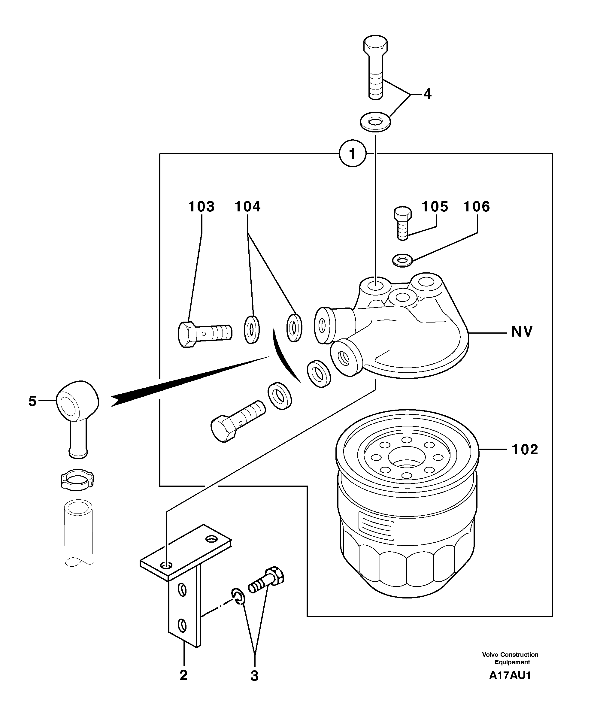 Fuel filter — volvo parts diagram