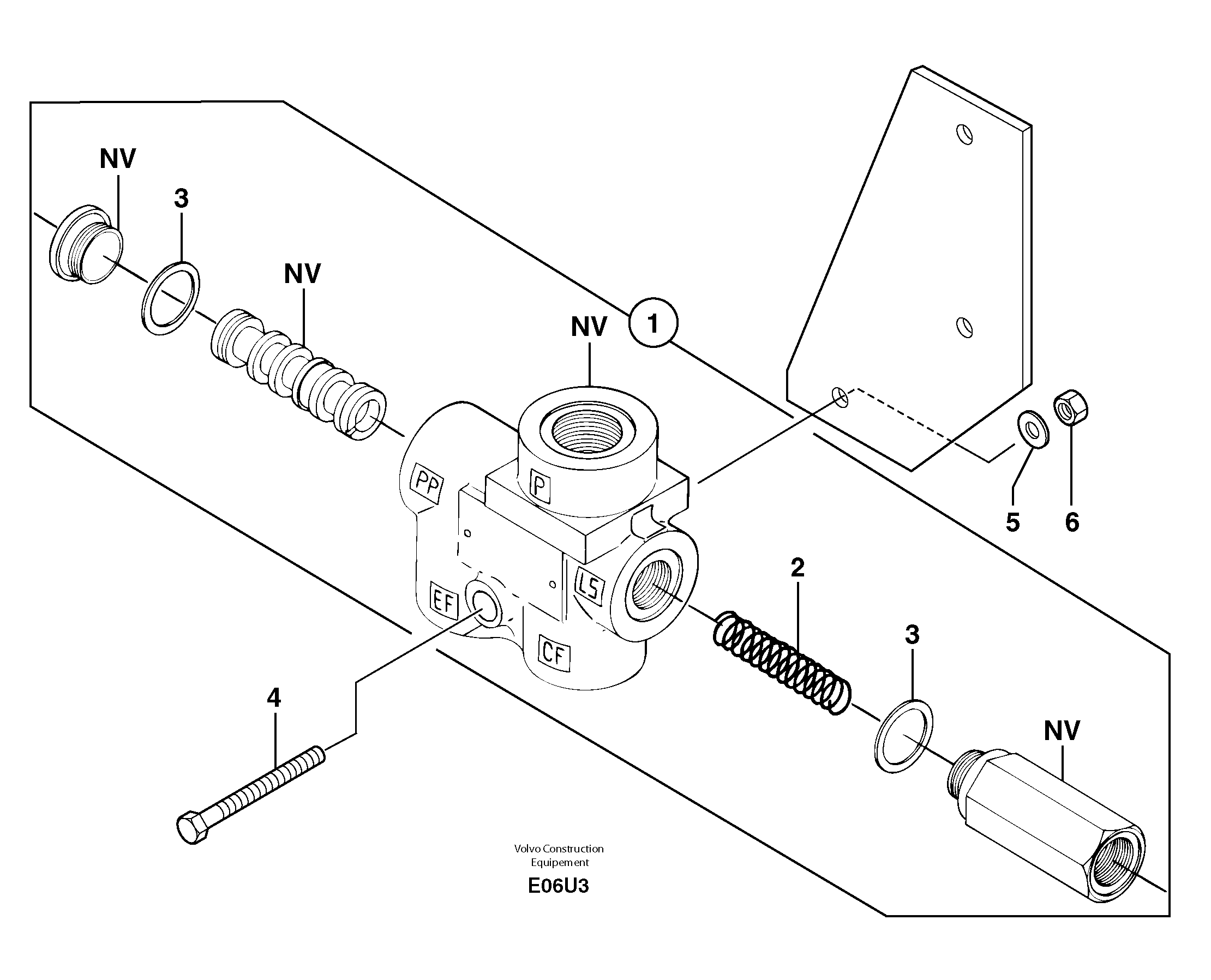 Priority valve — volvo parts diagram