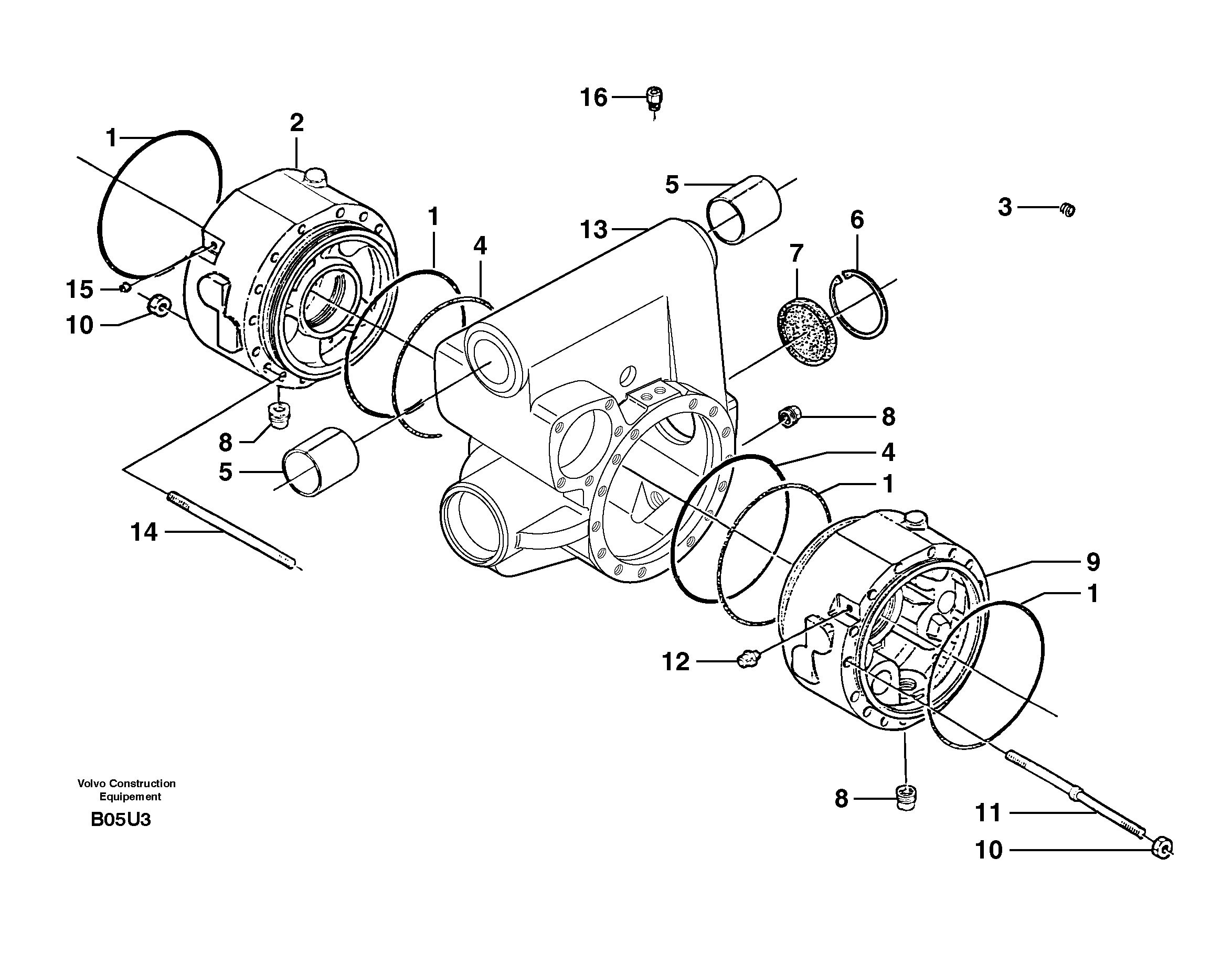Front axle ( 1660 ) : sump — volvo parts diagram