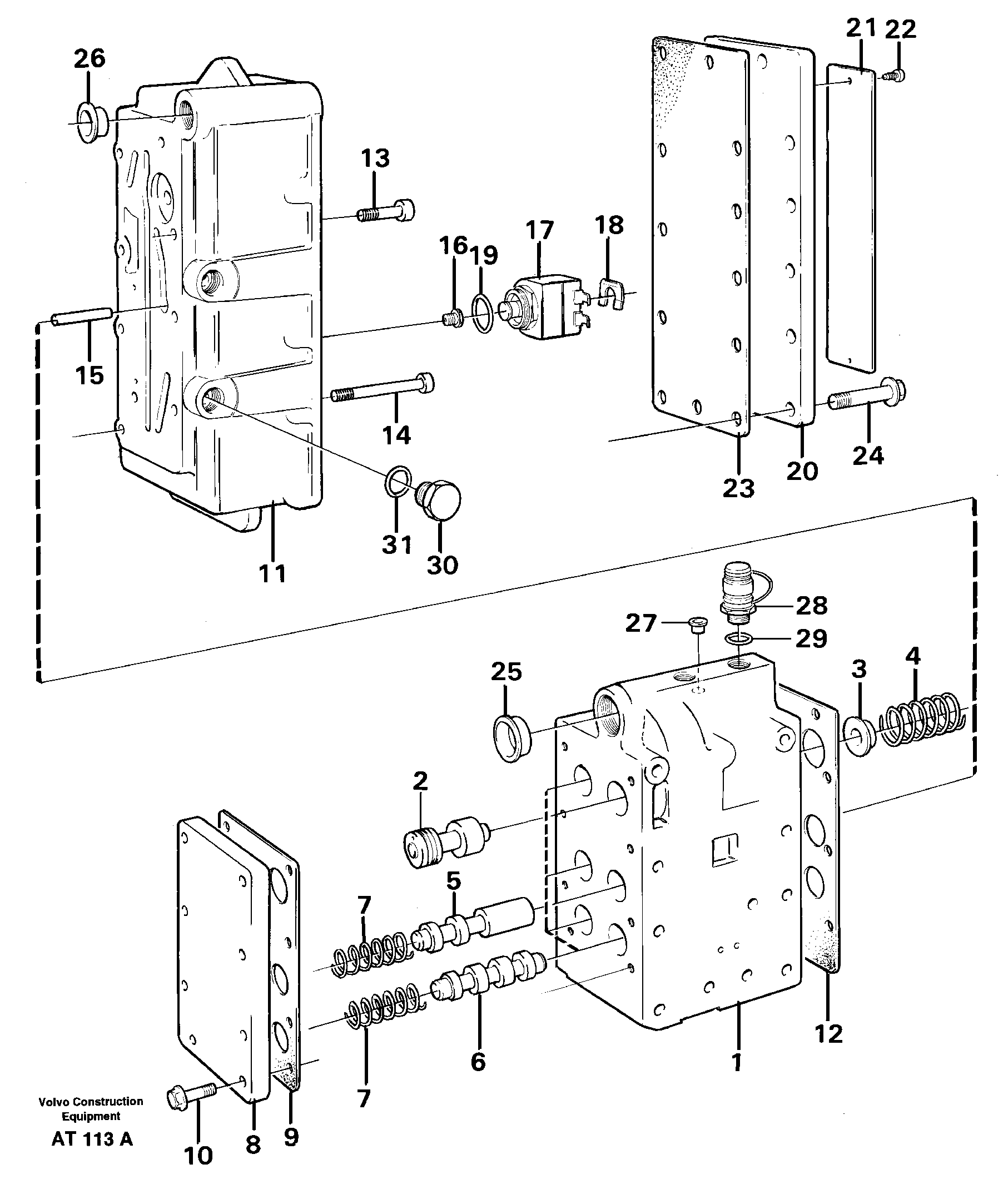 Range selector valve — volvo parts diagram