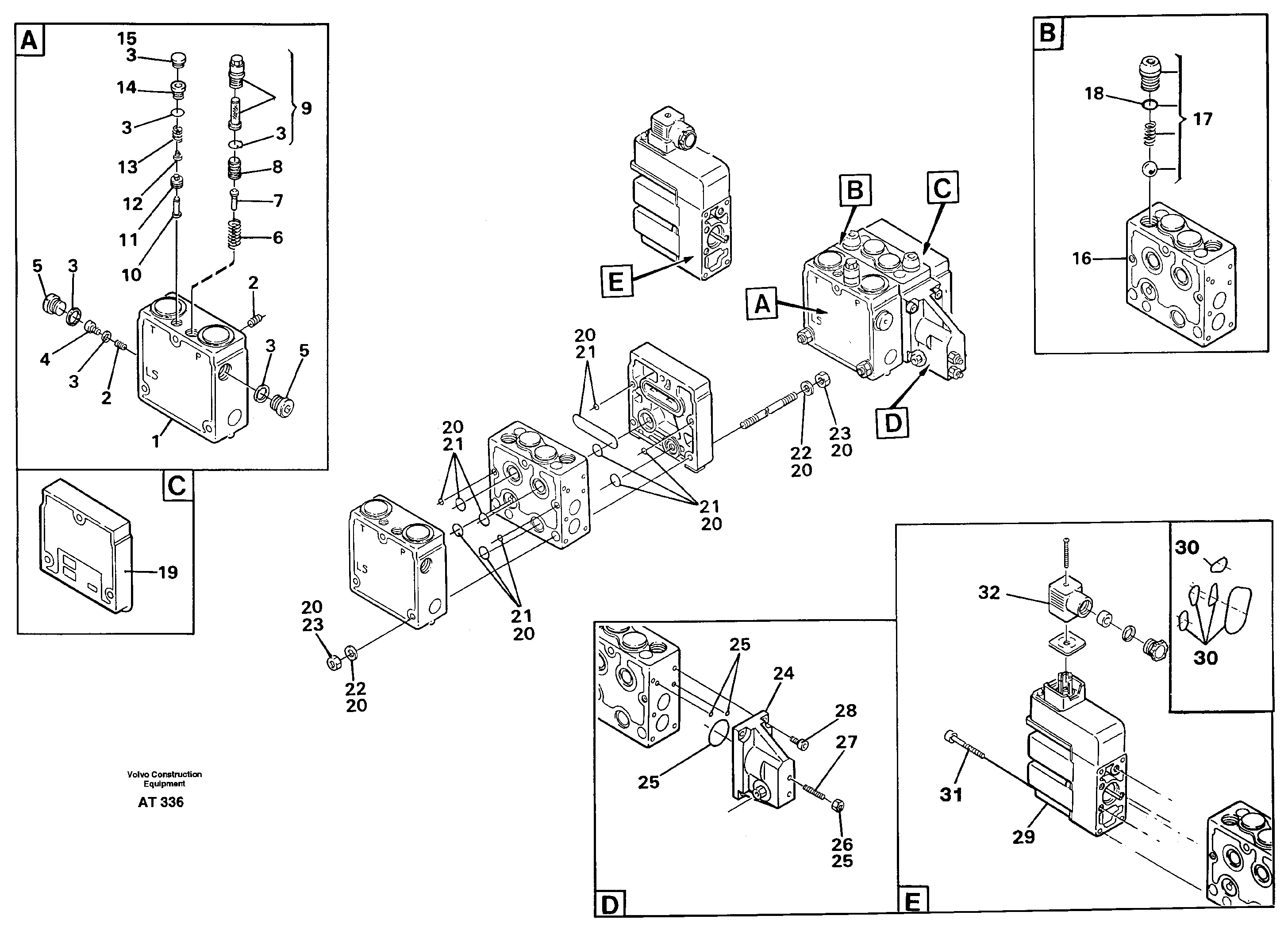 Valve, circuit body and return valve 94604 — volvo parts diagram