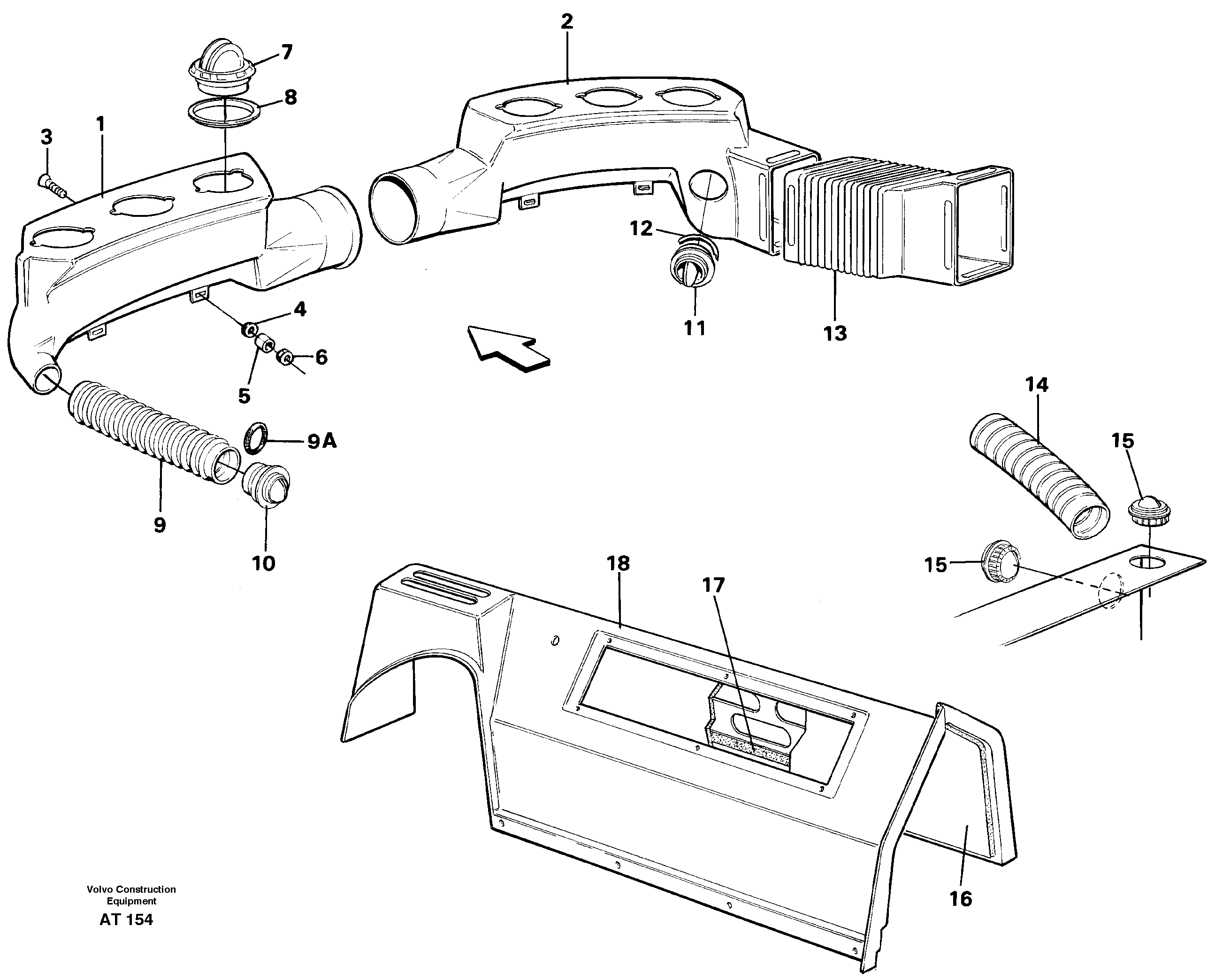 Air ducts — volvo parts diagram