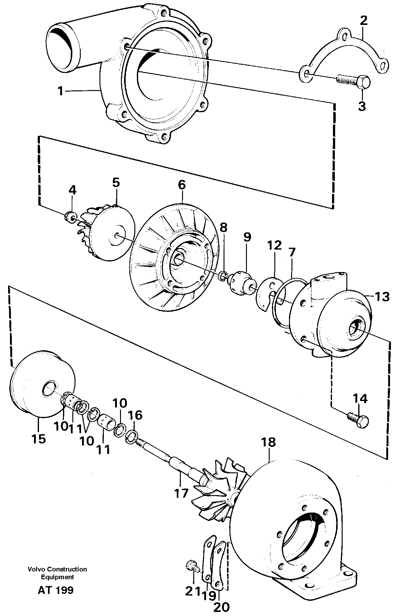 Turbo charger — volvo parts diagram