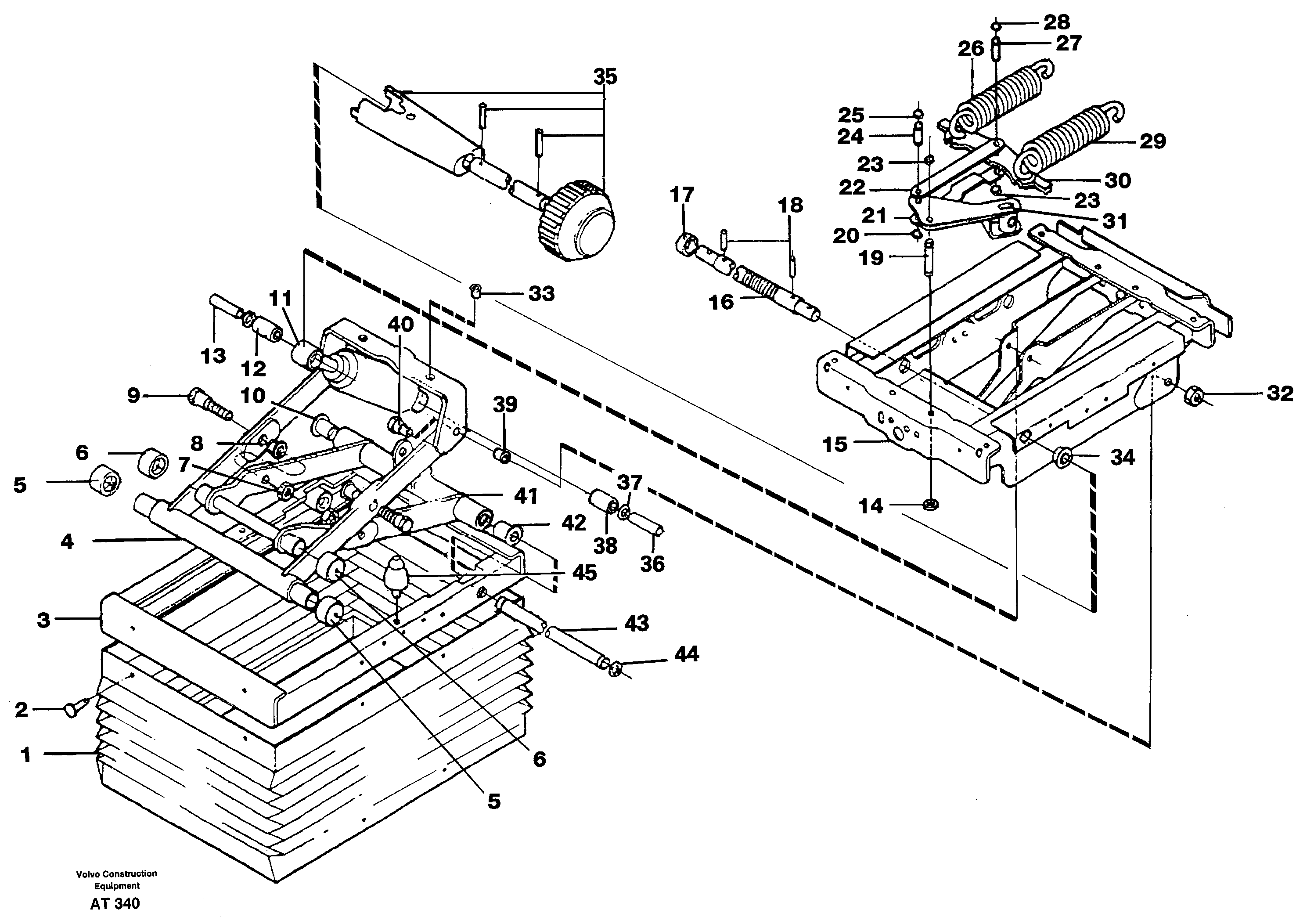 Operator seat Isri  33260 OPEN ROPS — volvo parts diagram