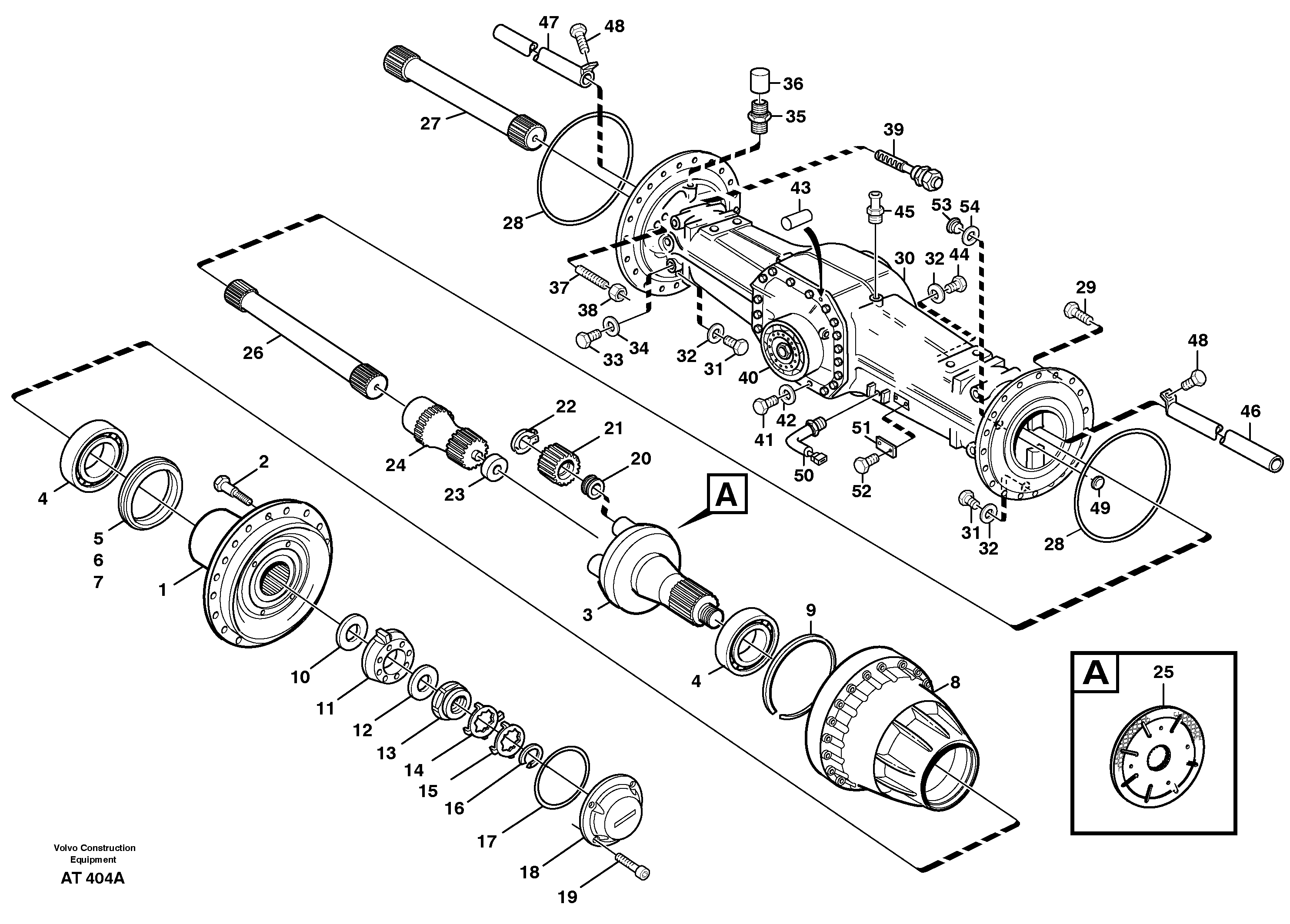 Planetary axle, rear  AWB 30 — volvo parts diagram