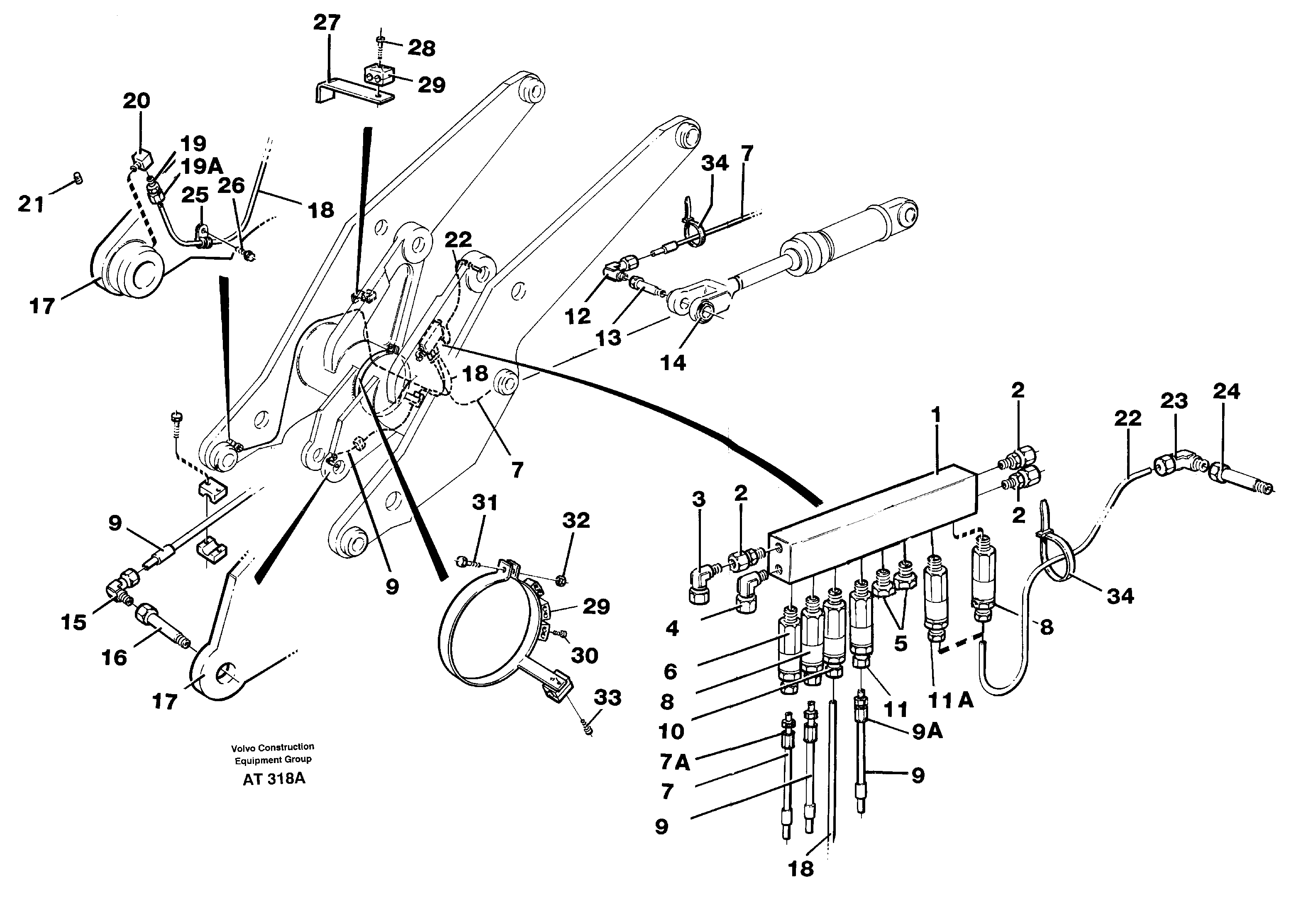 Distribution block, B3. 94809 — volvo parts diagram