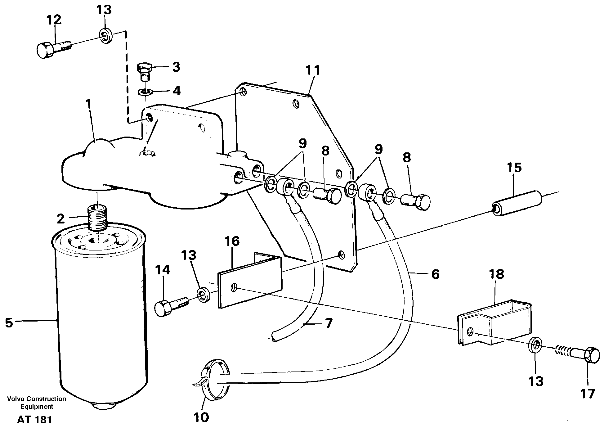 Extra fuel filter 92787 — volvo parts diagram