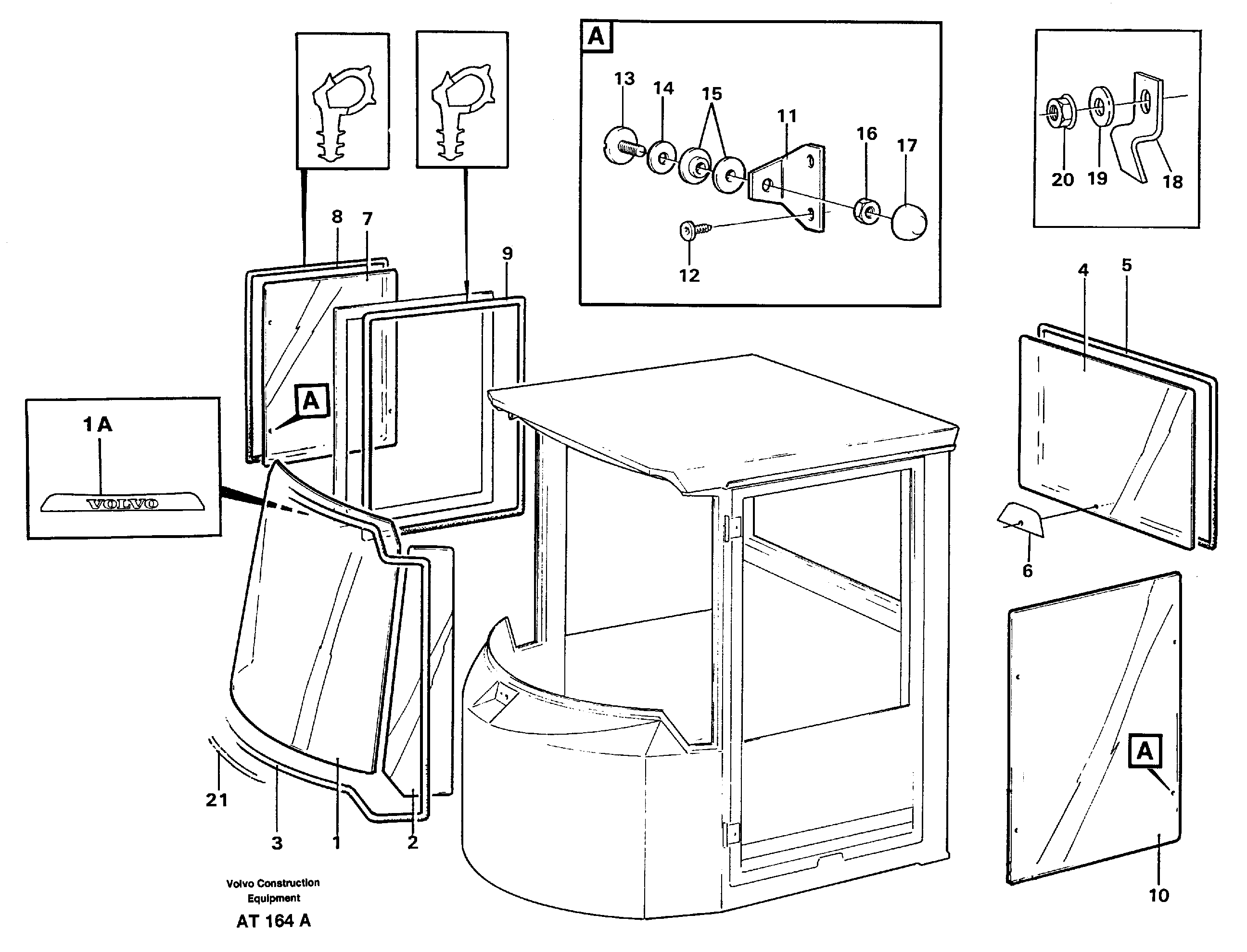 Glass panes — volvo parts diagram