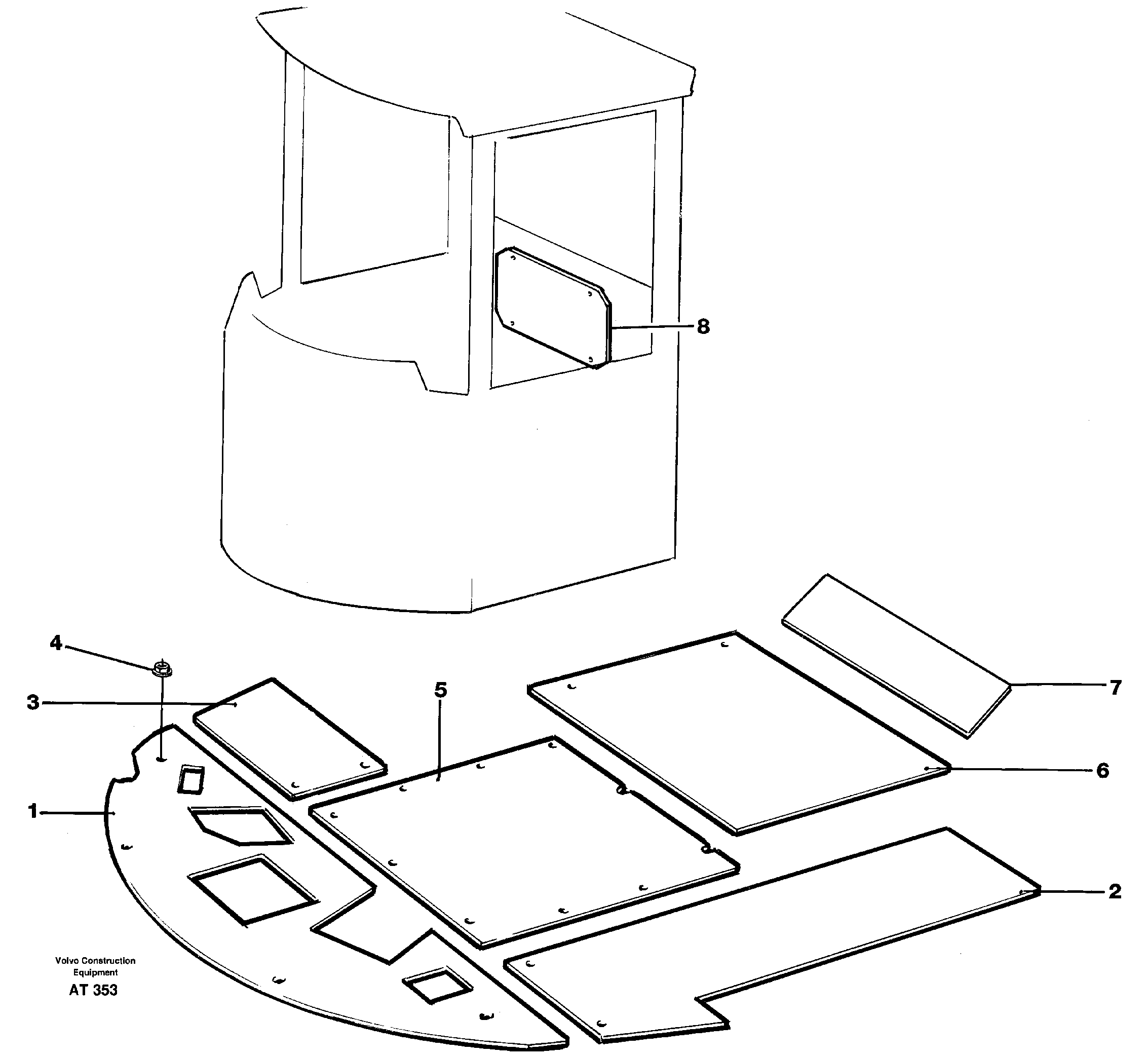 Insulating matting.  92708 — volvo parts diagram