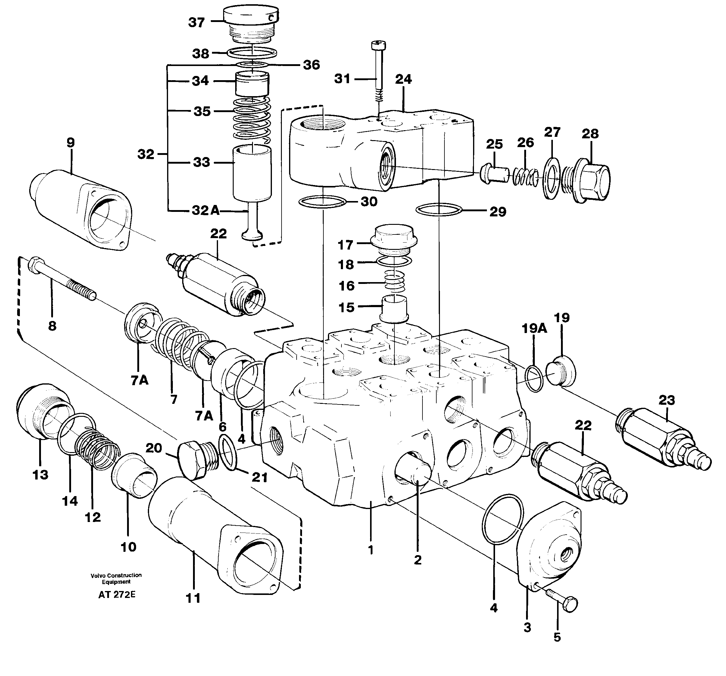 Control valve — volvo parts diagram