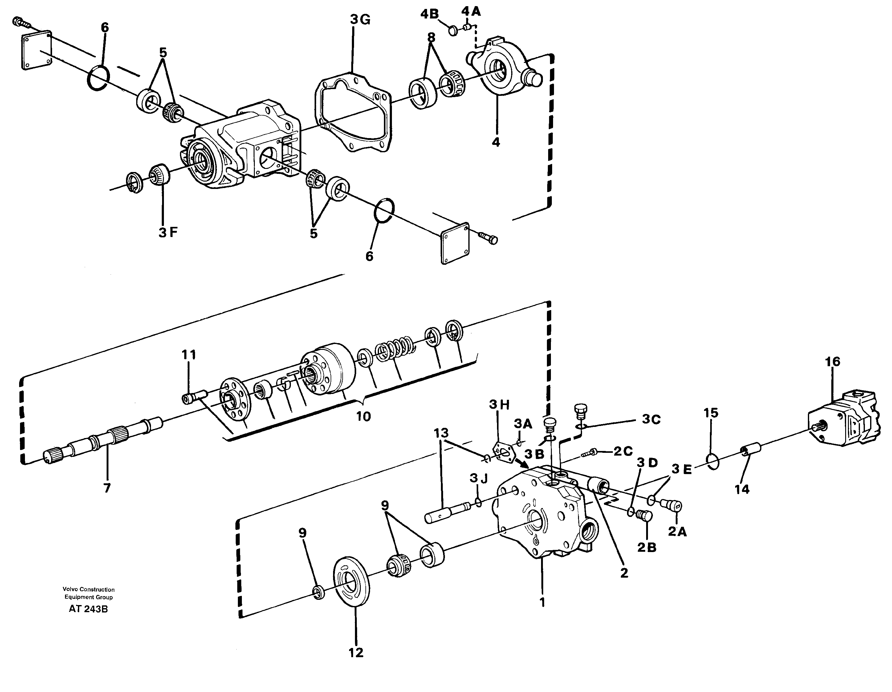 Hydraulic pump — volvo parts diagram