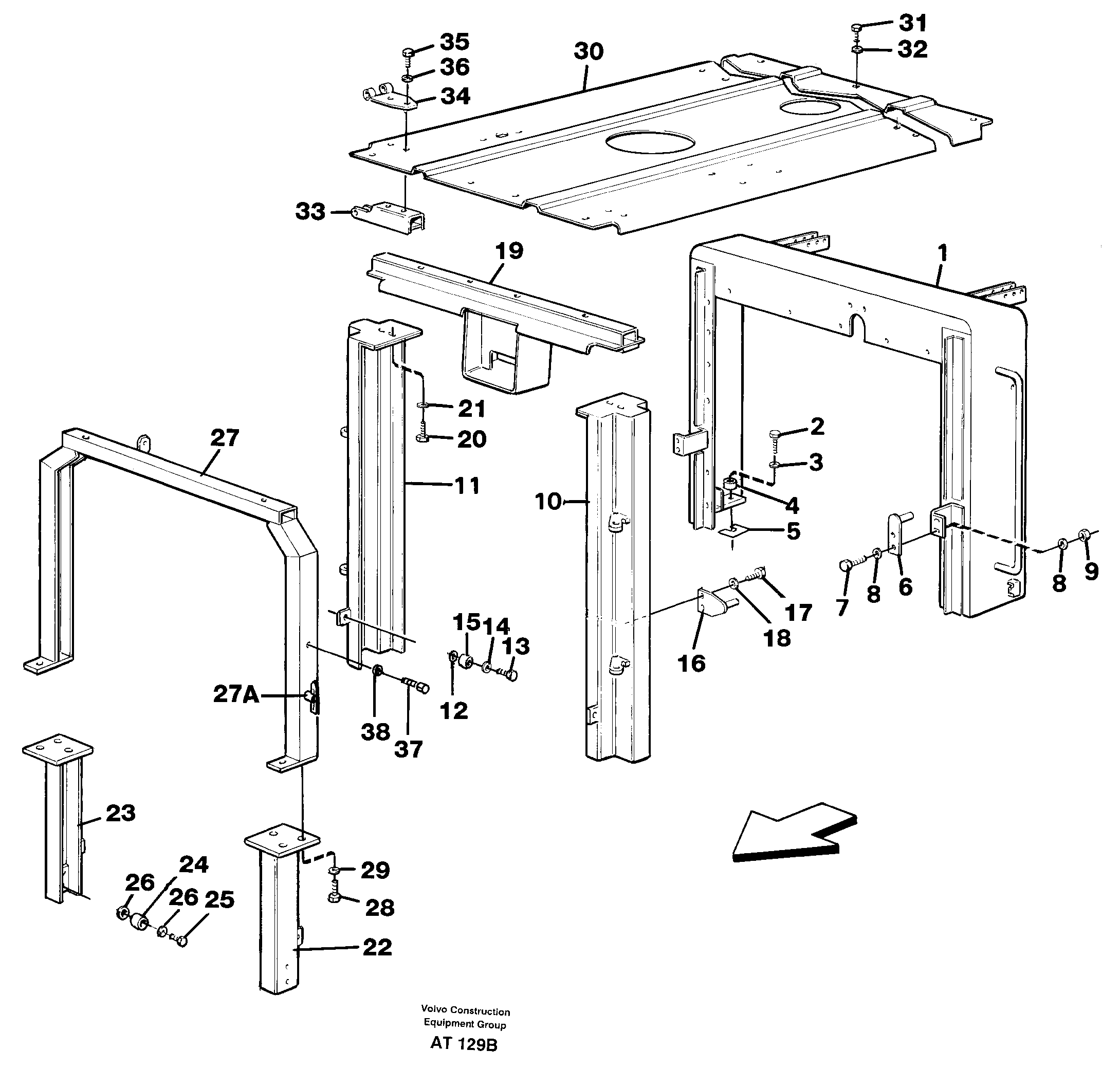 Engine cover — volvo parts diagram