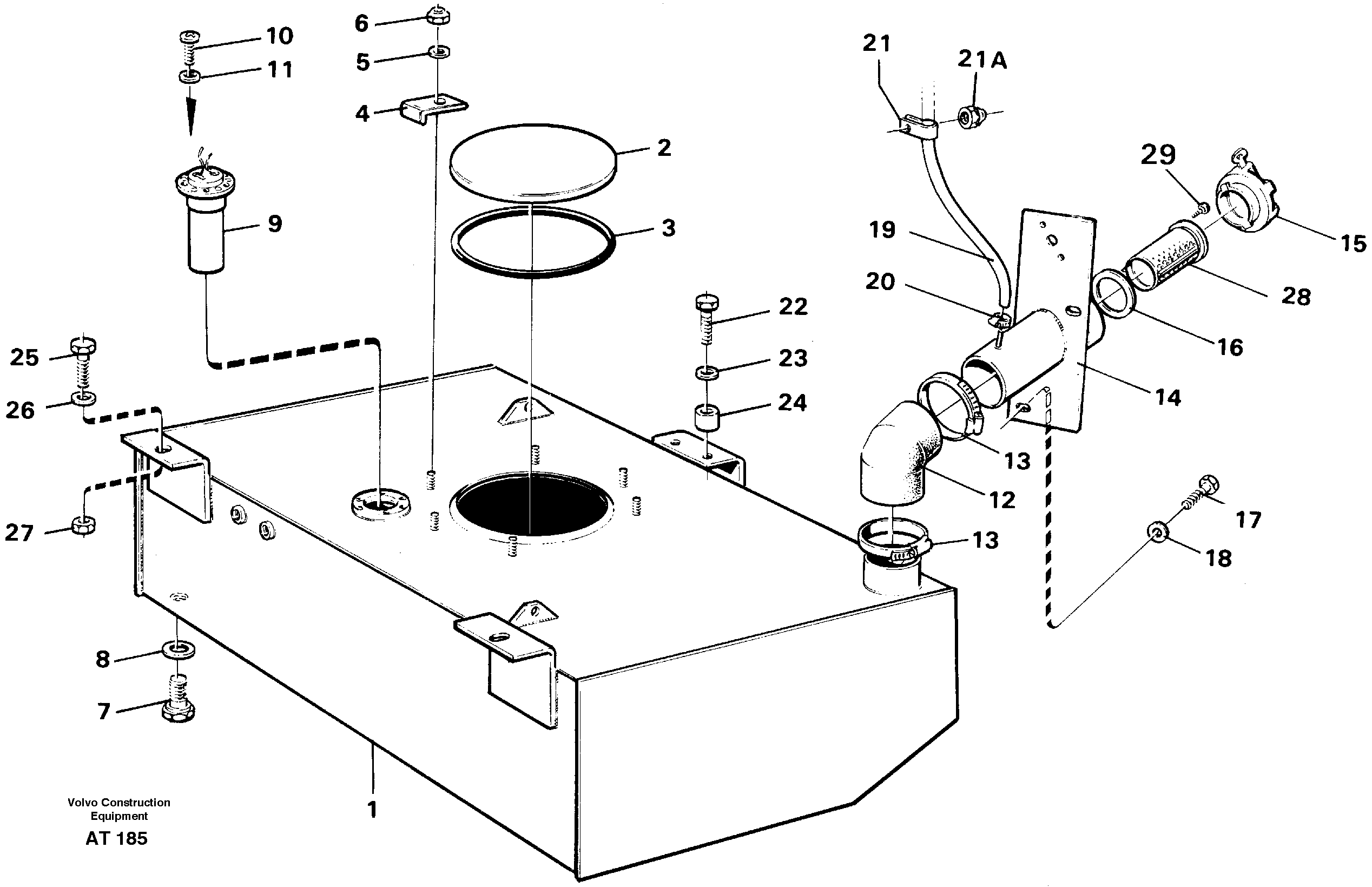 Fuel tank — volvo parts diagram
