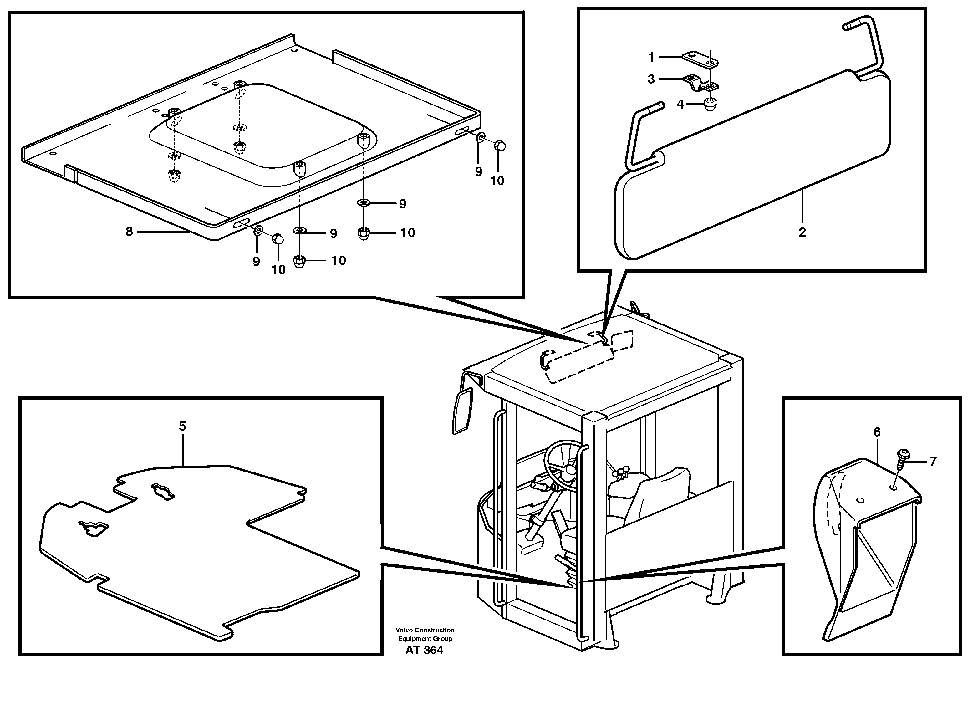 Interior components — volvo parts diagram
