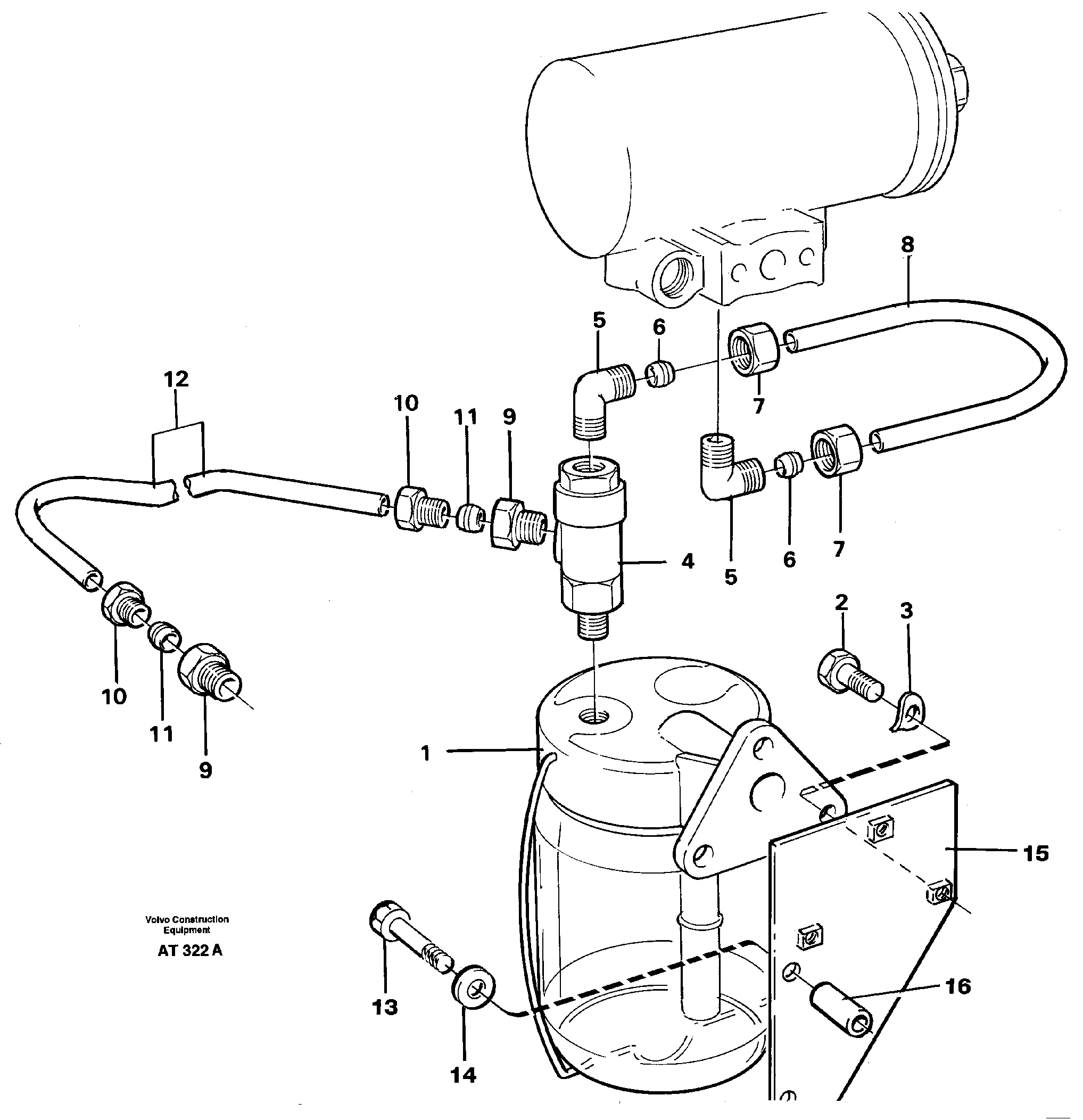 Anti-freeze reservoir 92172 — volvo parts diagram
