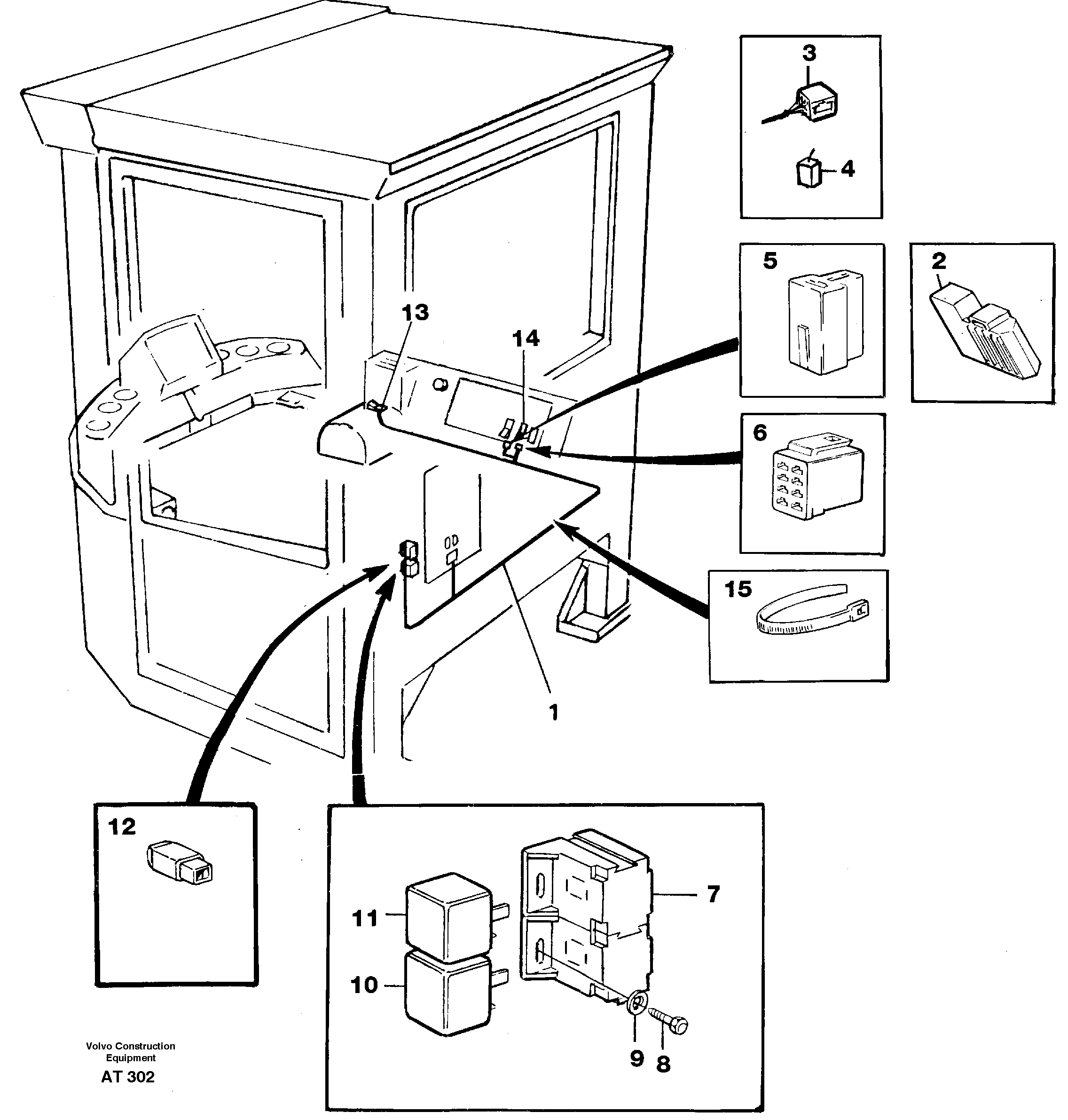 Cable harness for forward and rear.  92770 — volvo parts diagram