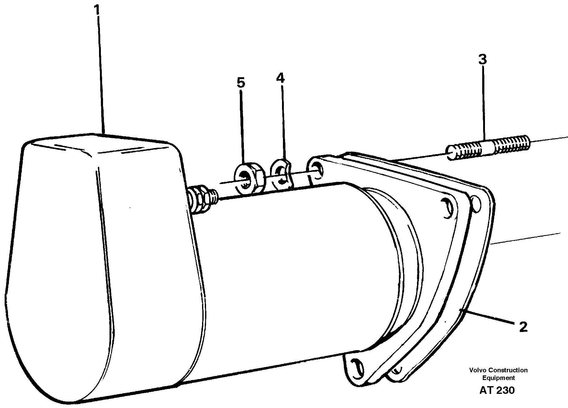 Starter motor with assembling details — volvo parts diagram