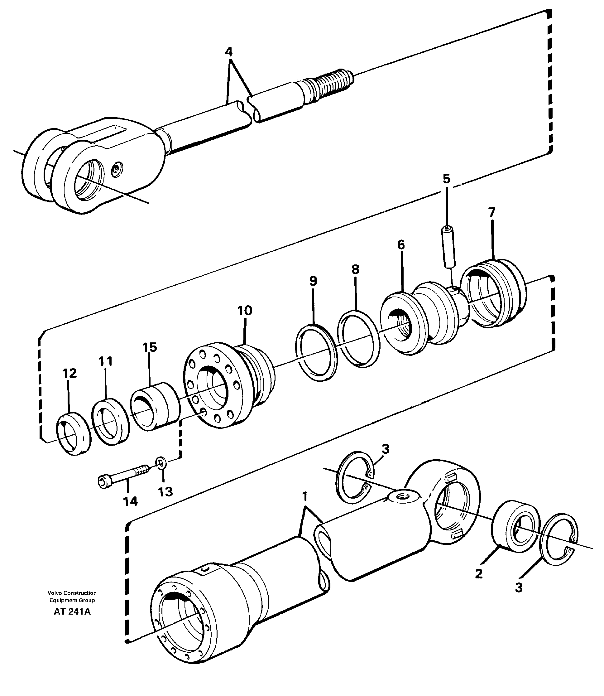 Hydraulic cylinder — volvo parts diagram