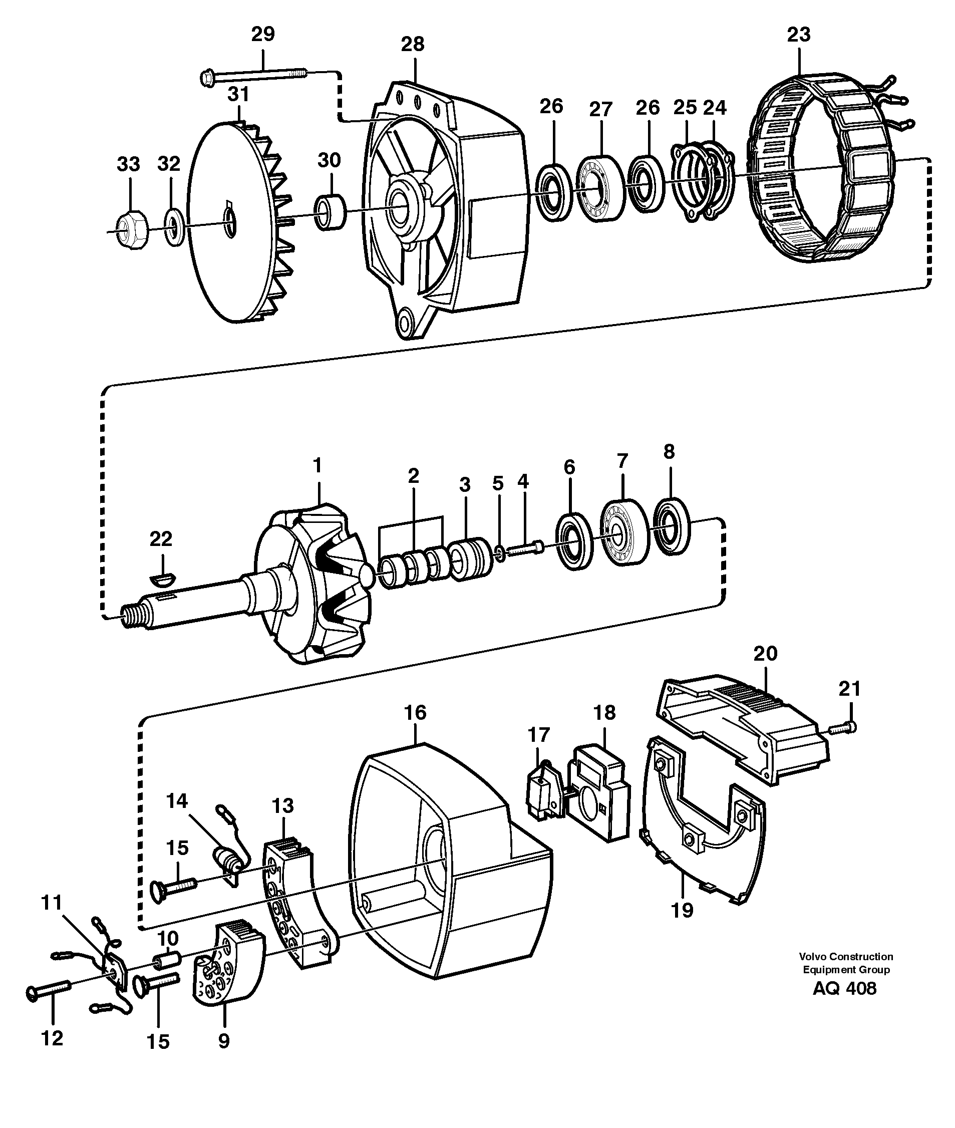 Alternator, 100amp 93608 — volvo parts diagram