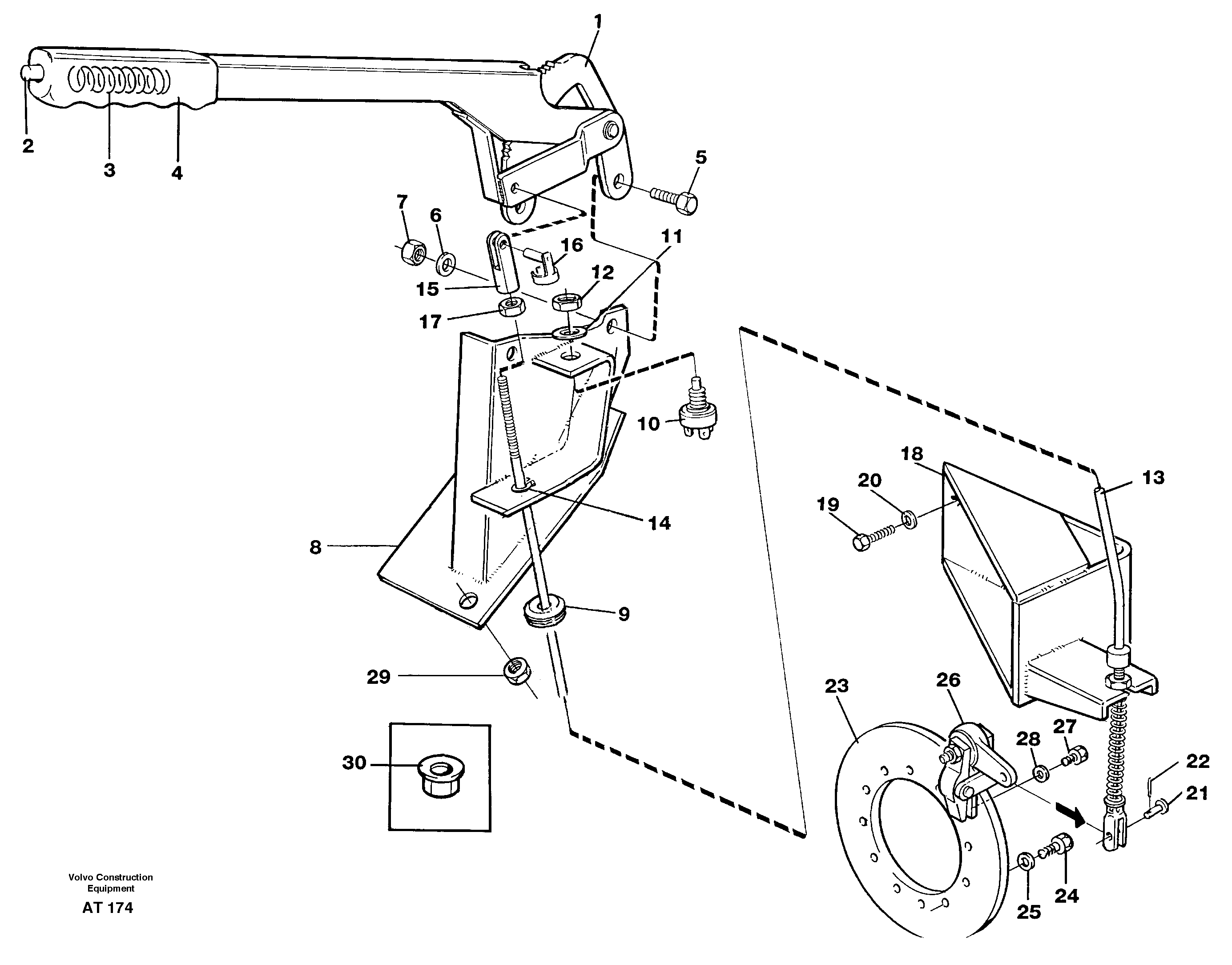 Parking brake — volvo parts diagram