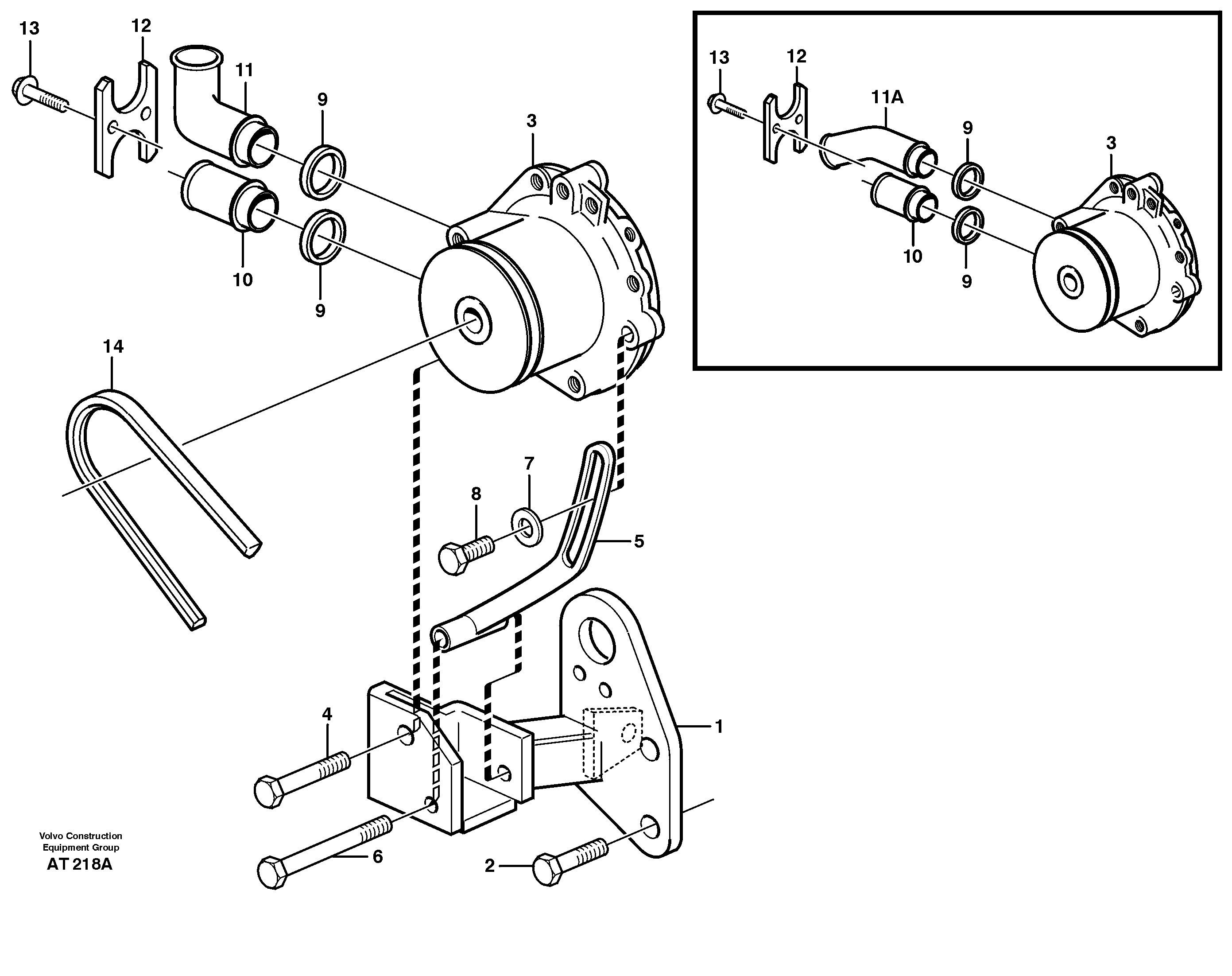 Waterpump, assembly — volvo parts diagram