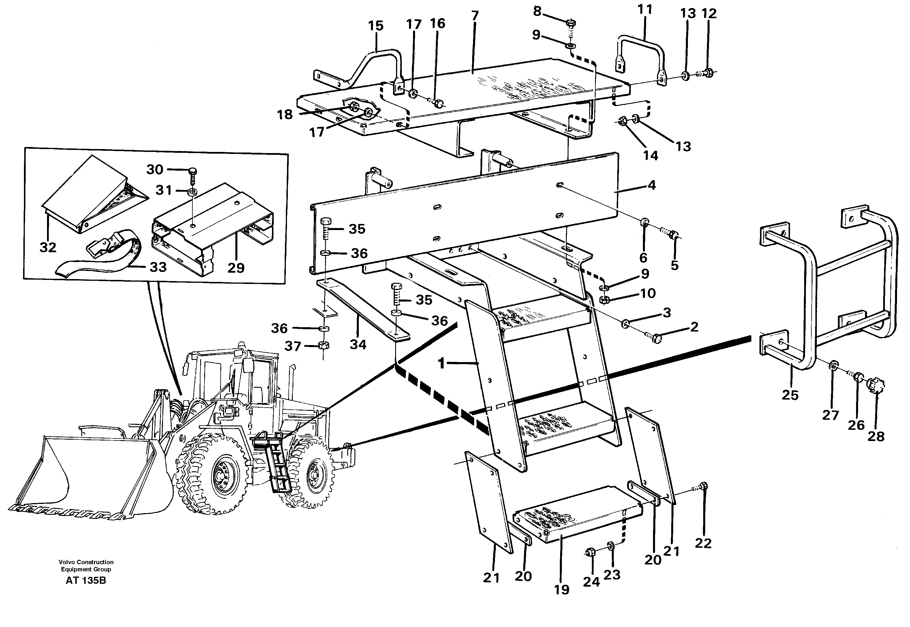 Foot step — volvo parts diagram