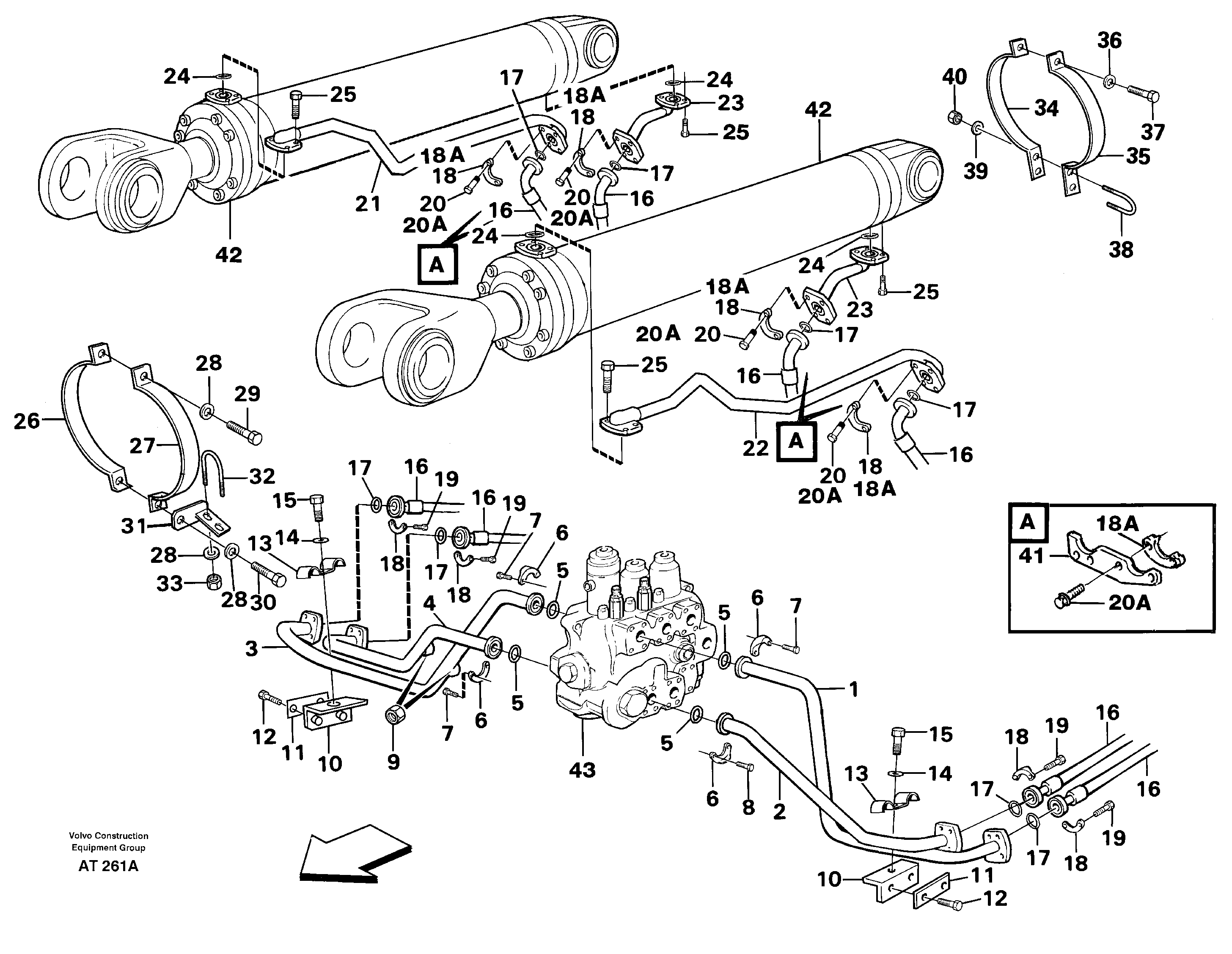 Hydraulic system: Lift function — volvo parts diagram