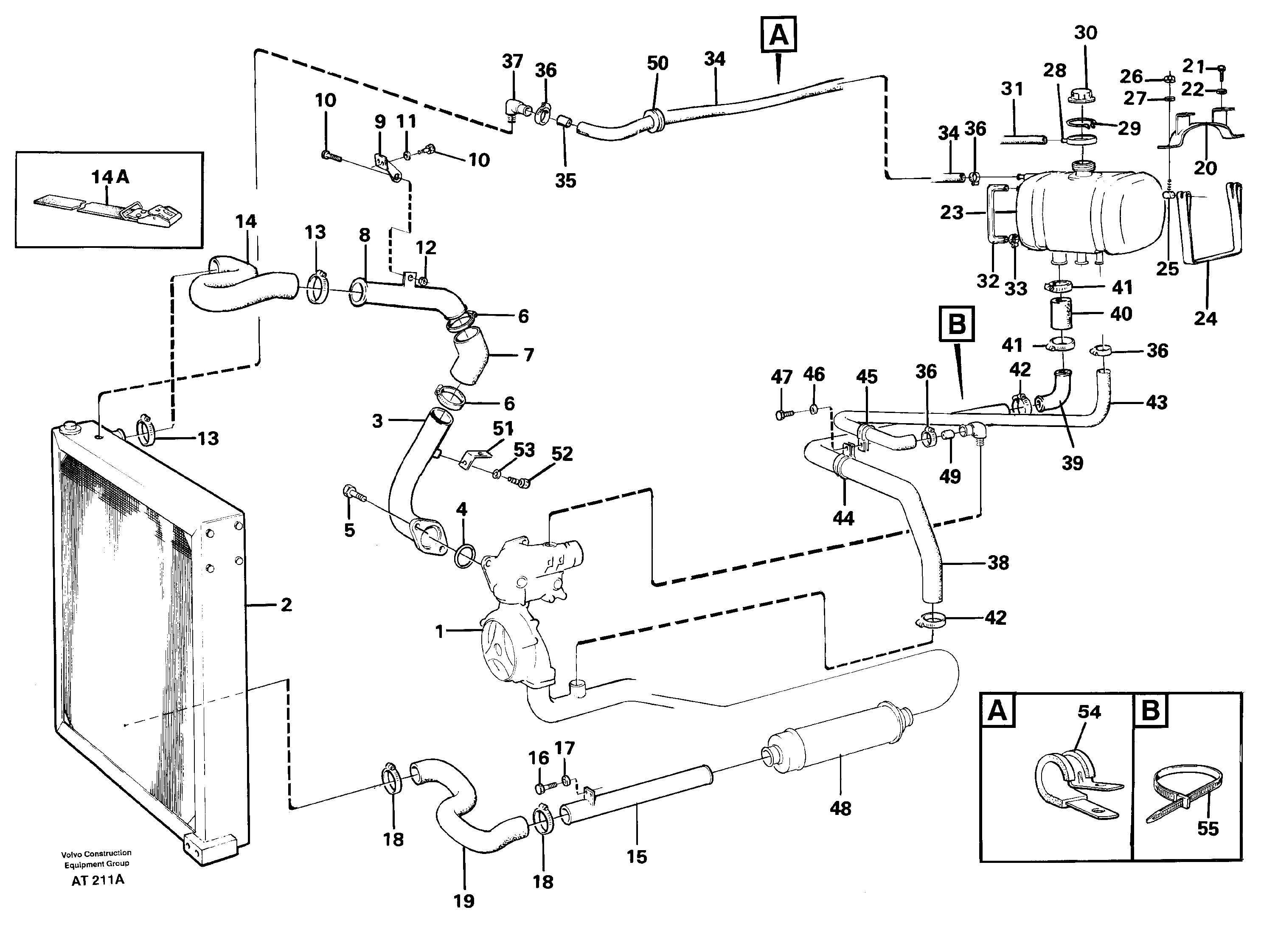 Cooling system — volvo parts diagram