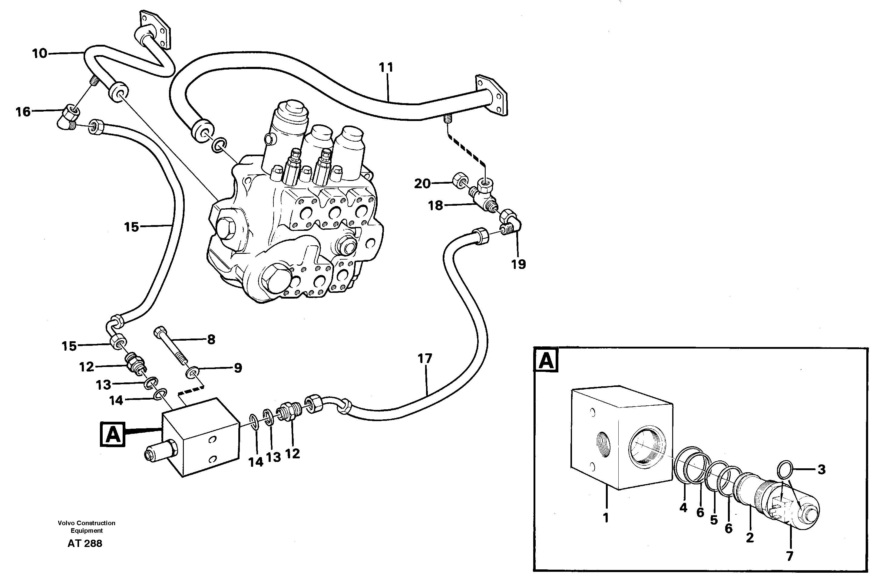 Single acting lifting function  94537 — volvo parts diagram