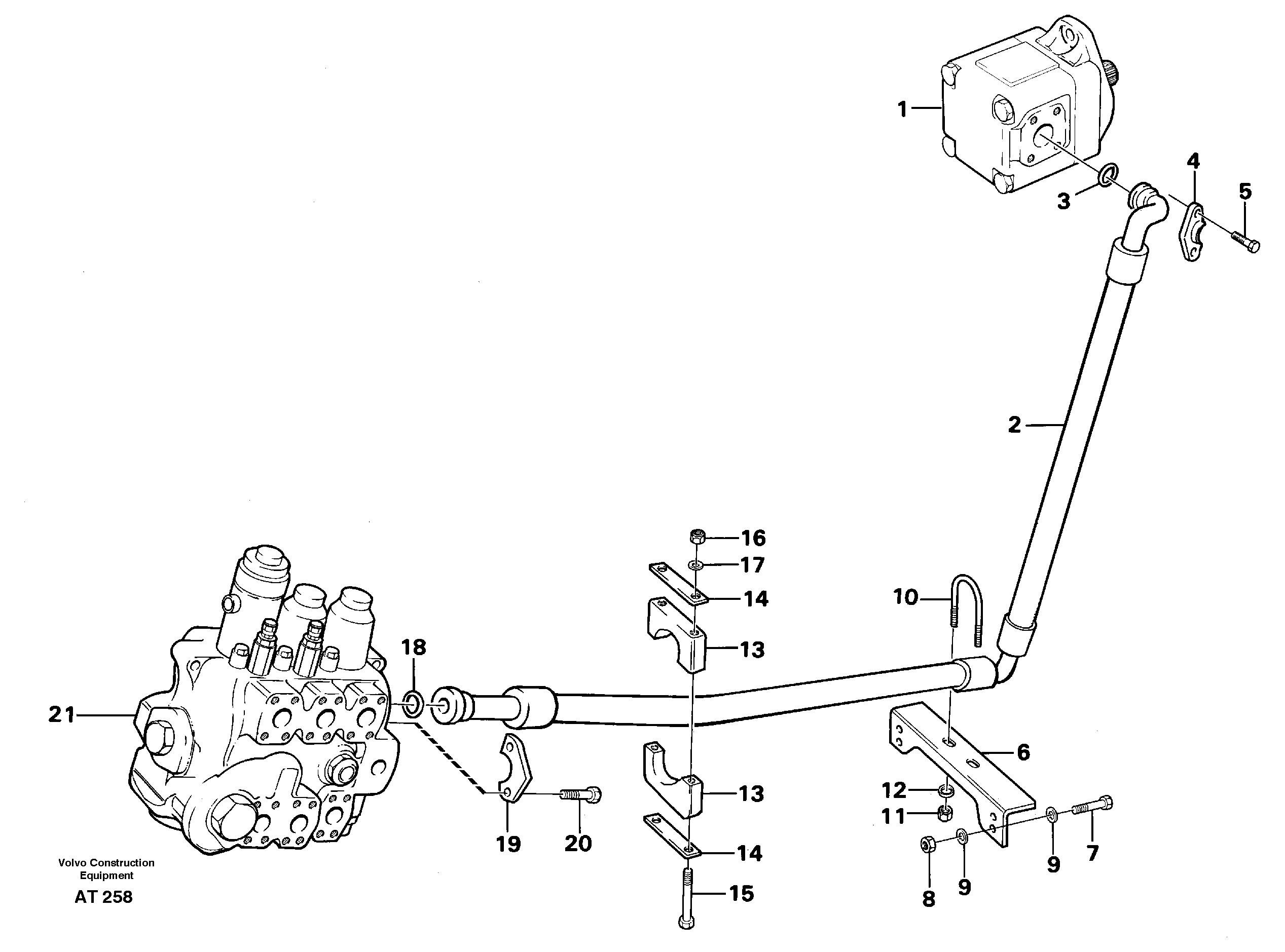 Hydraulic system: Feed line — volvo parts diagram