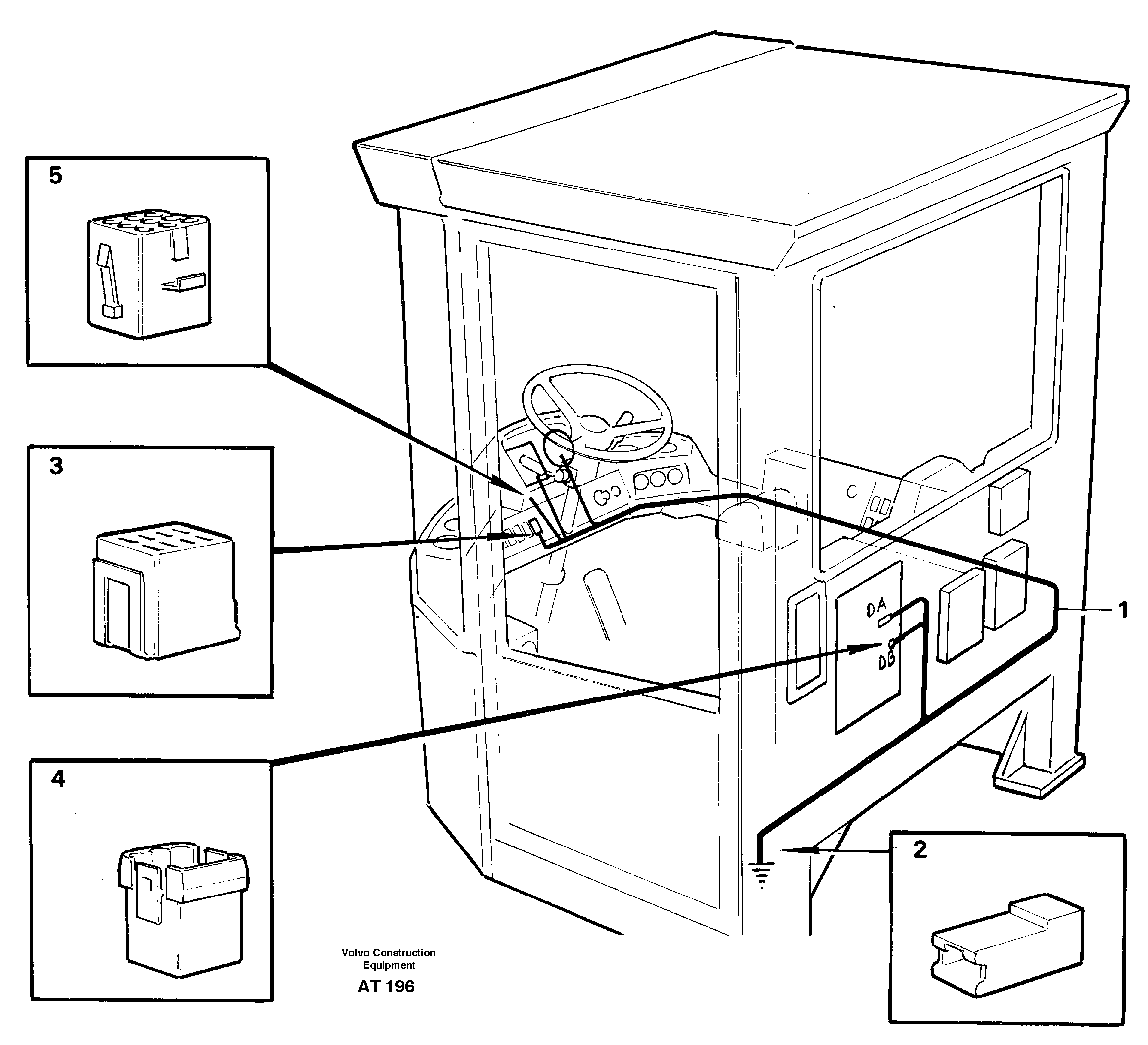 Cable harnesses, cab — volvo parts diagram