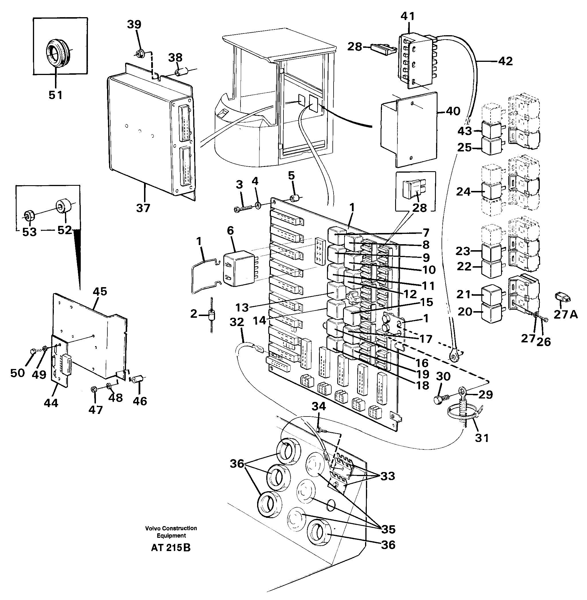 Electrical distribution box — volvo parts diagram