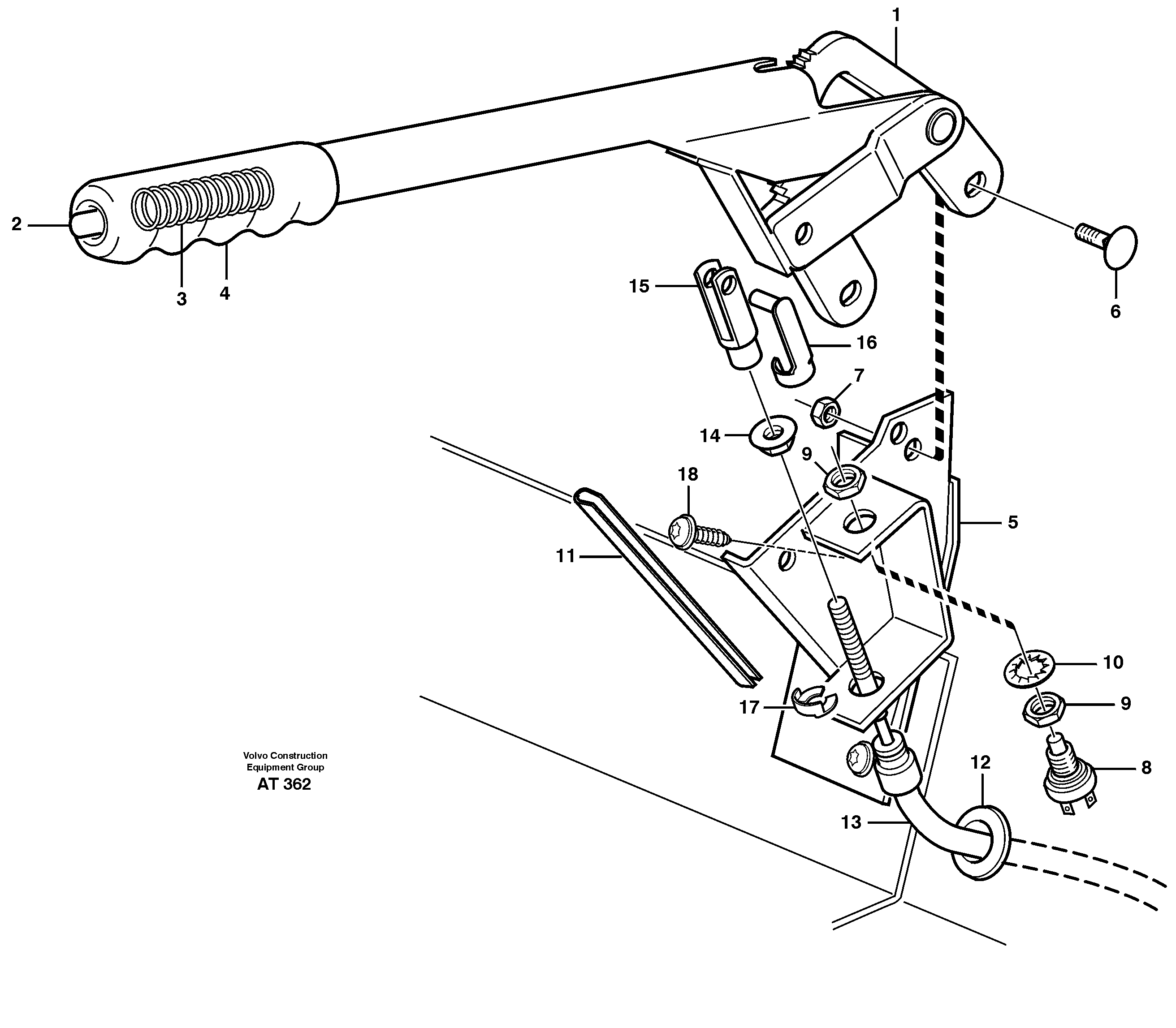 Hand brake 33275 — volvo parts diagram