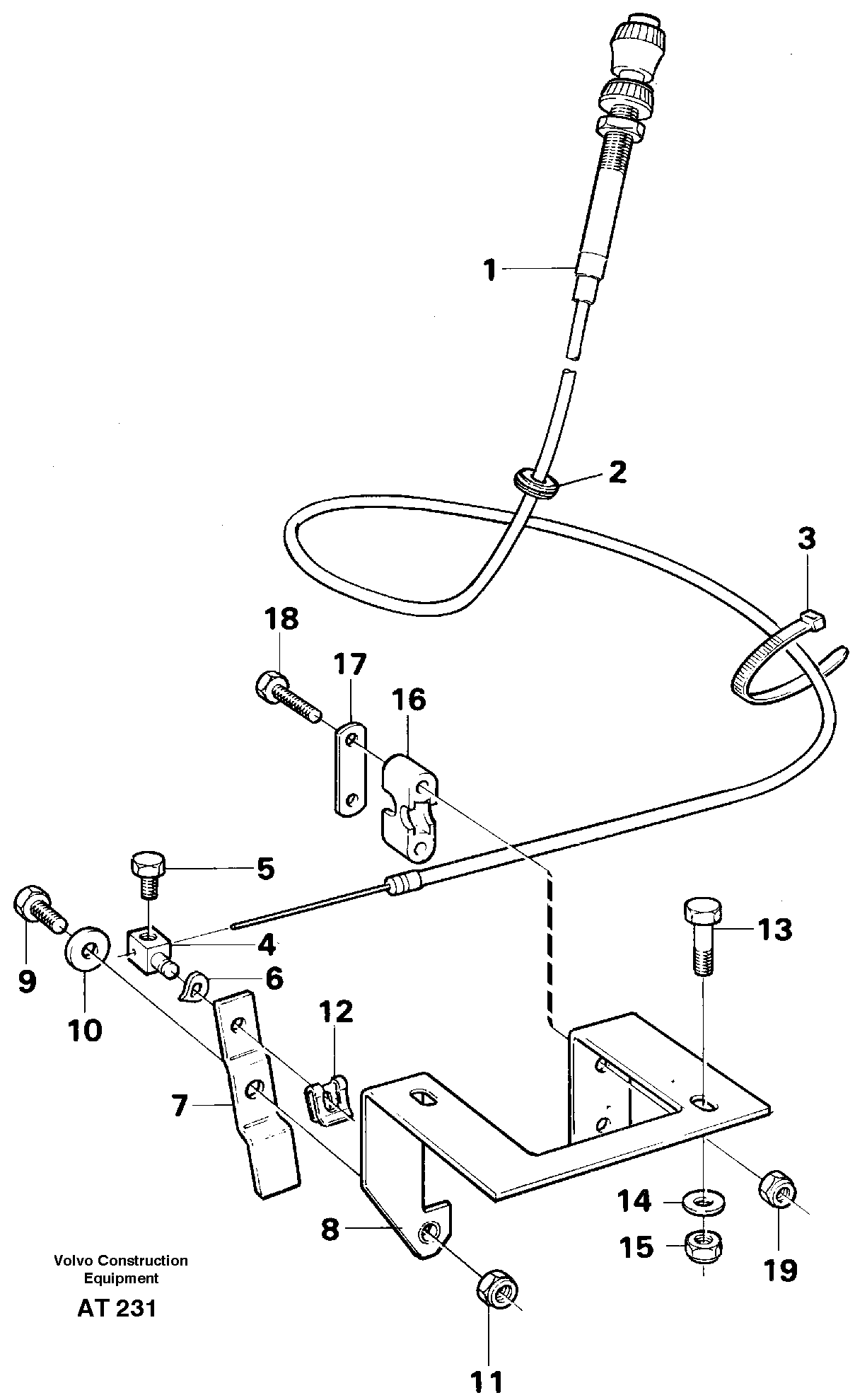 Hand throttle 91886 — volvo parts diagram