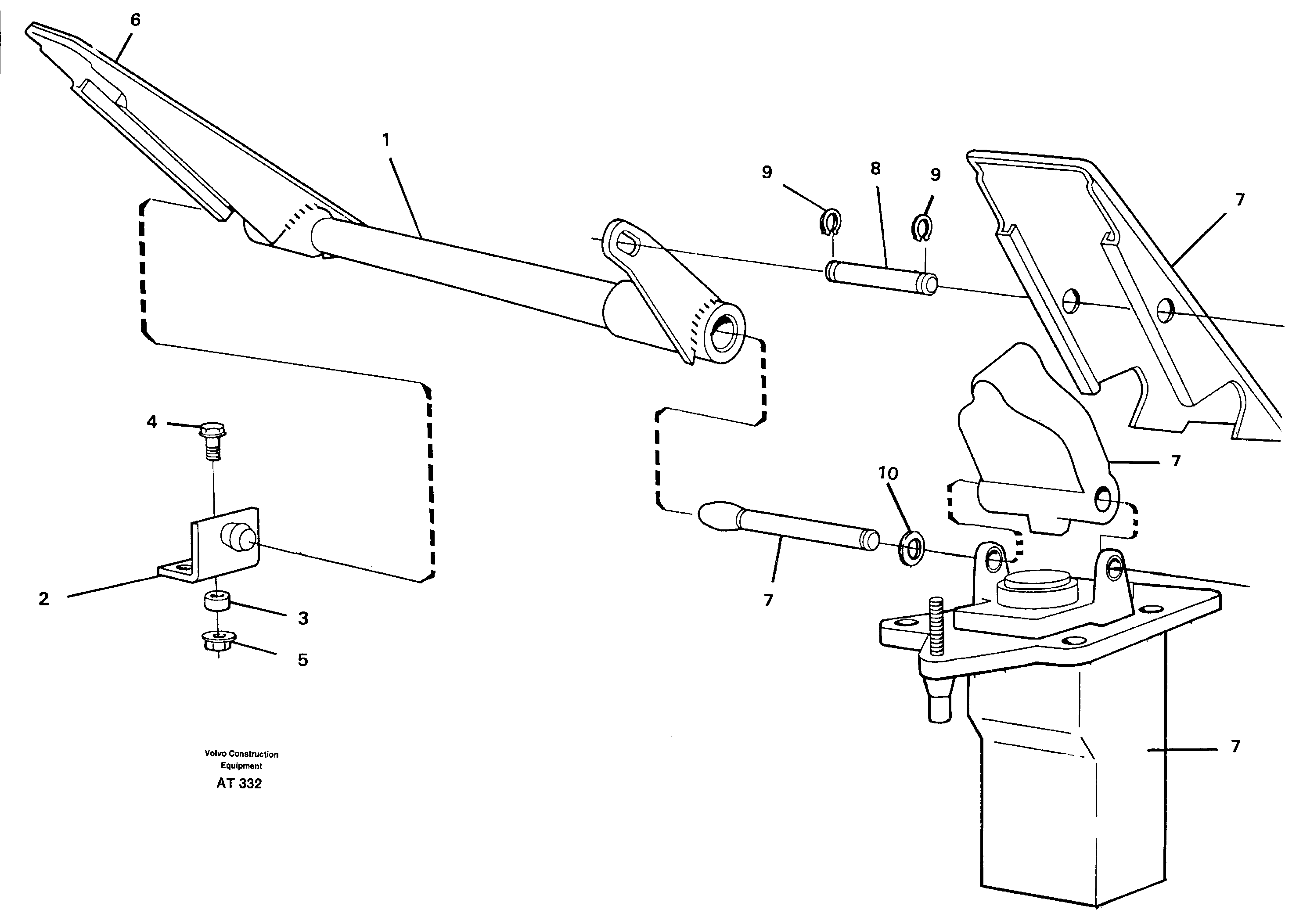 Dual brake pedals 91925 — volvo parts diagram
