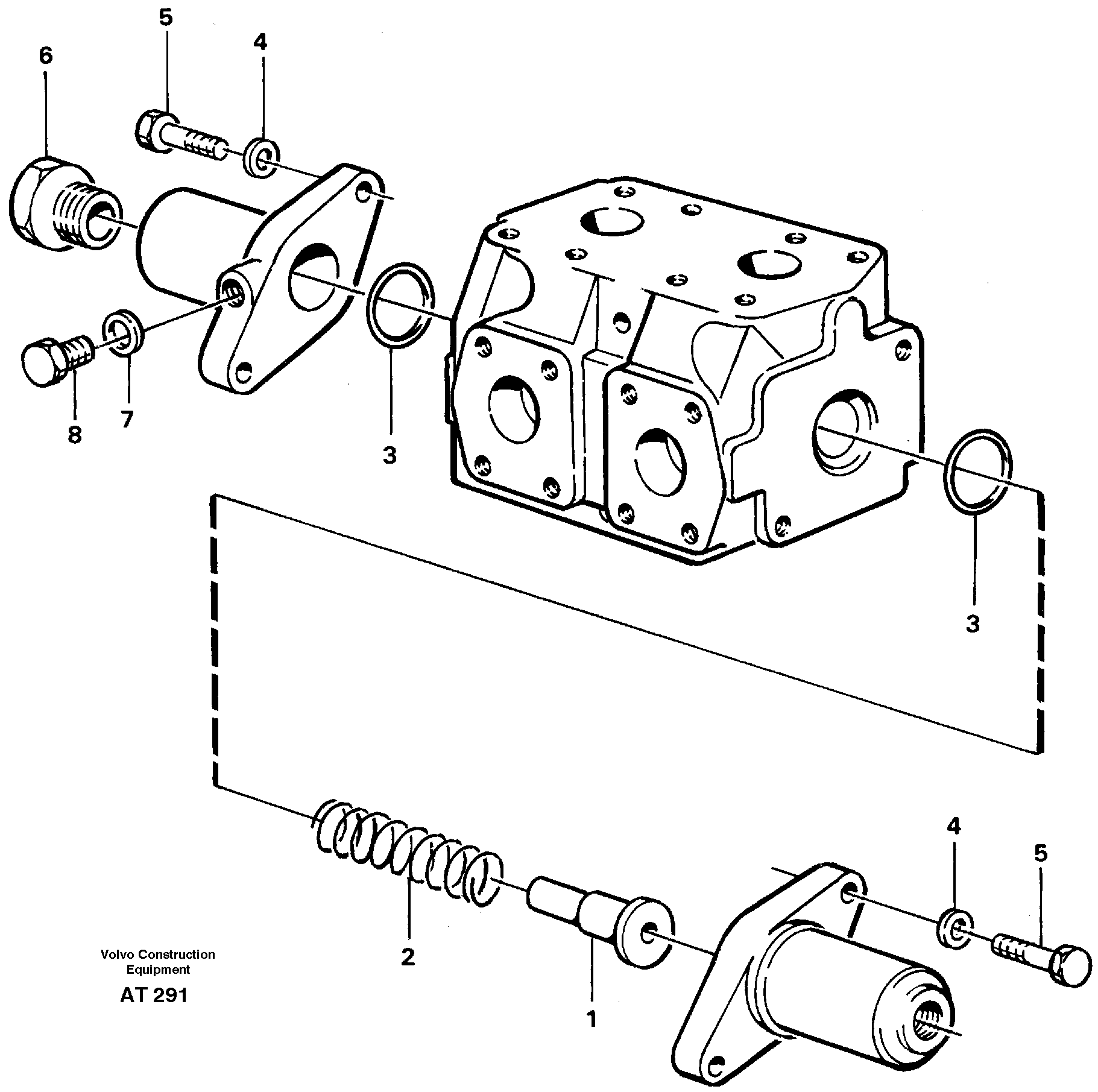 Reversing valve 3rd and 4th funcion  94591, 93540 — volvo parts diagram