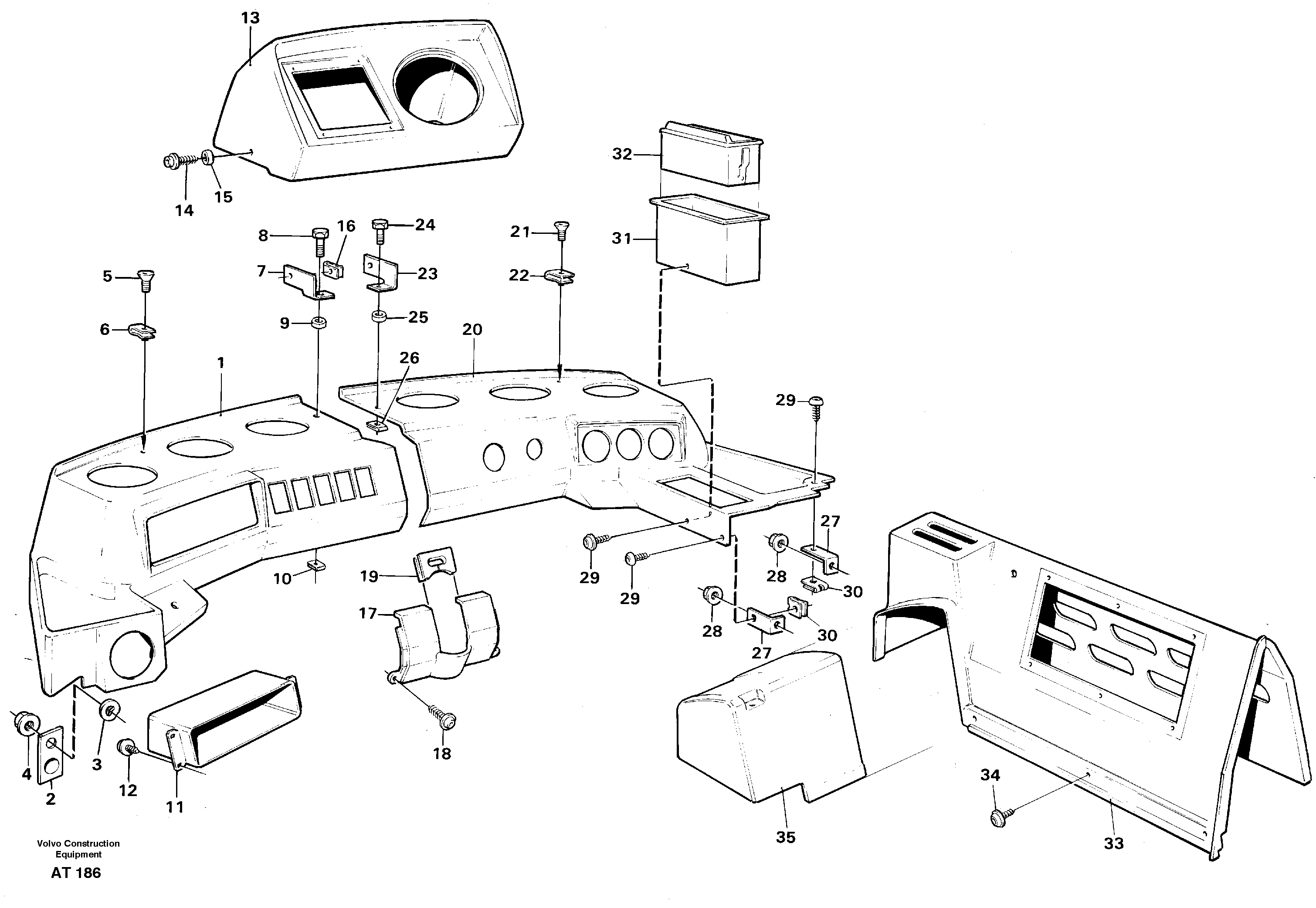 Instrument panel — volvo parts diagram