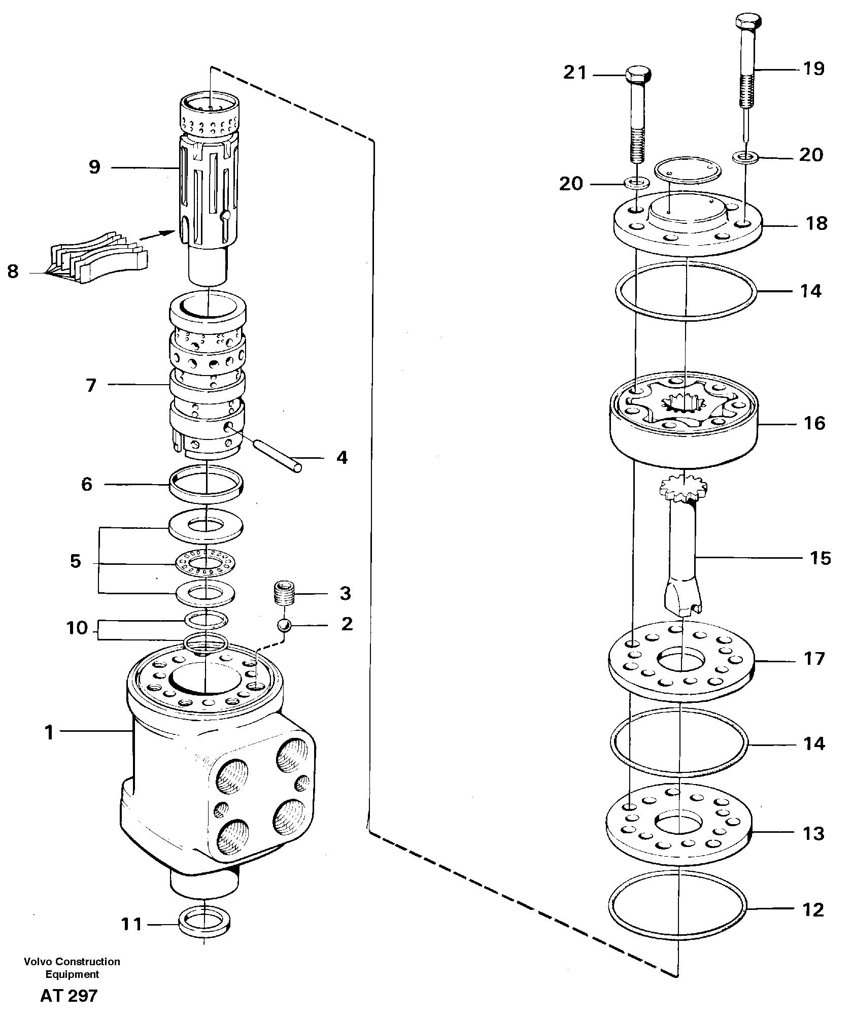 Steering unit — volvo parts diagram