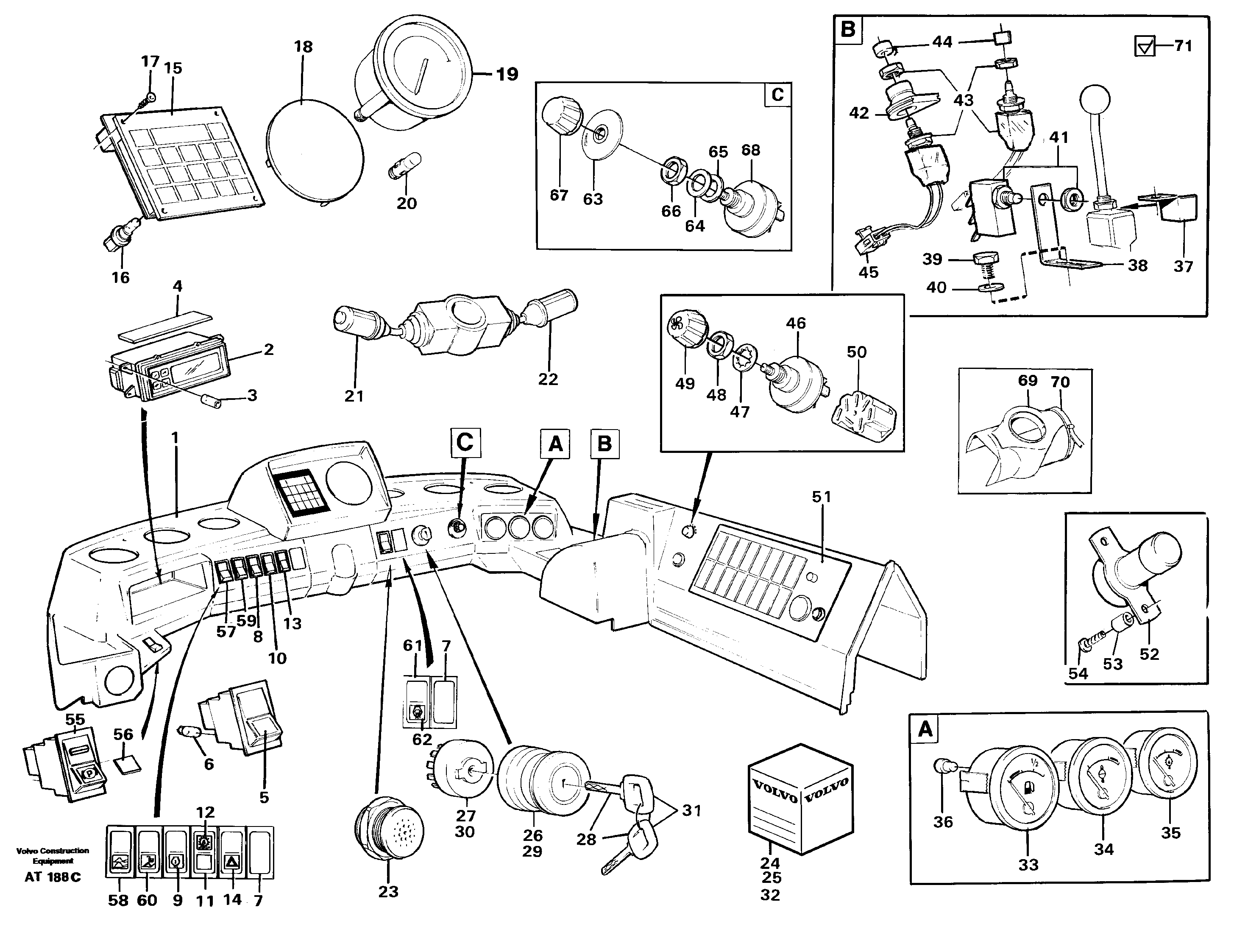 Instruments panel — volvo parts diagram