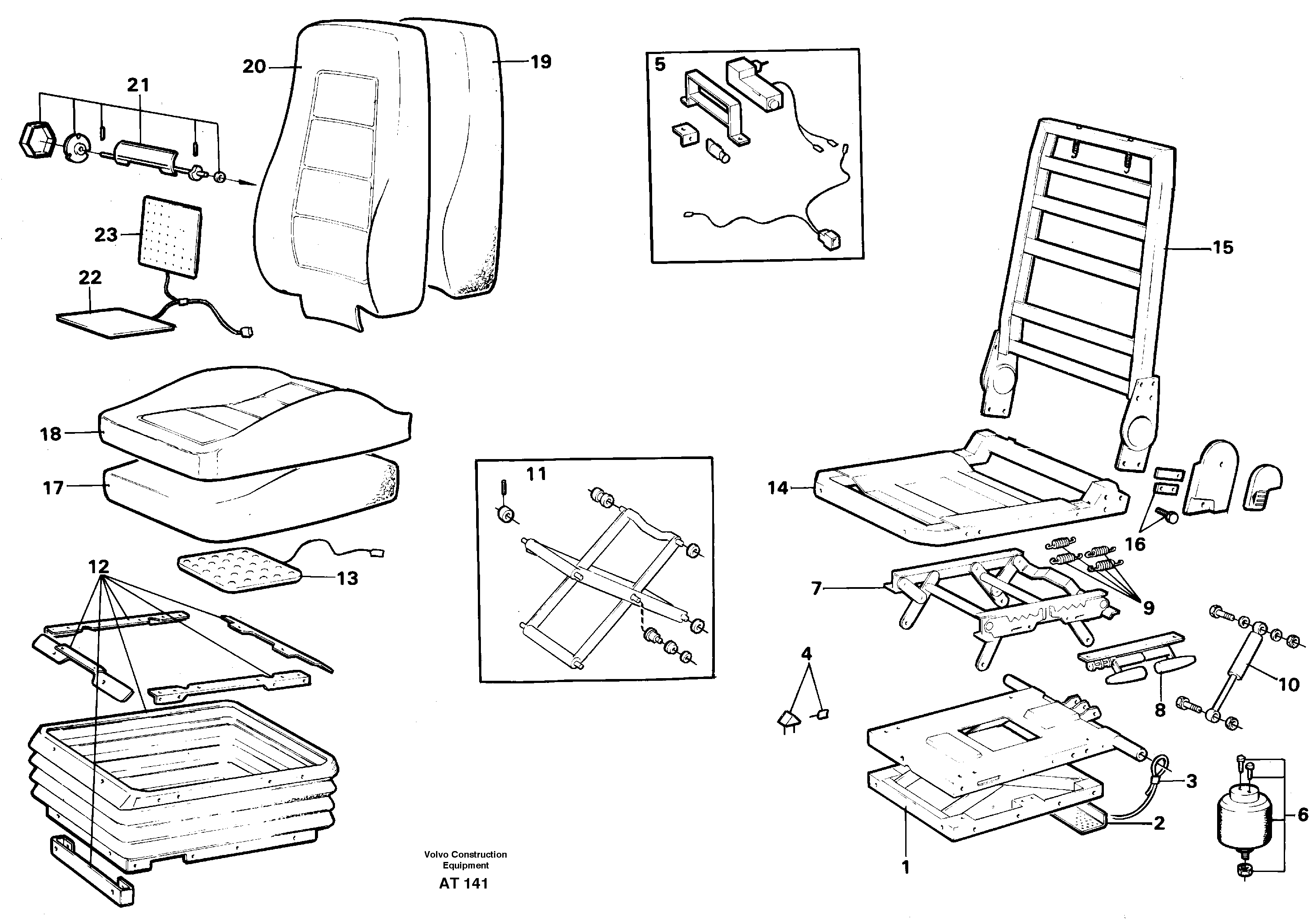 Driver's seat.  92382 — volvo parts diagram