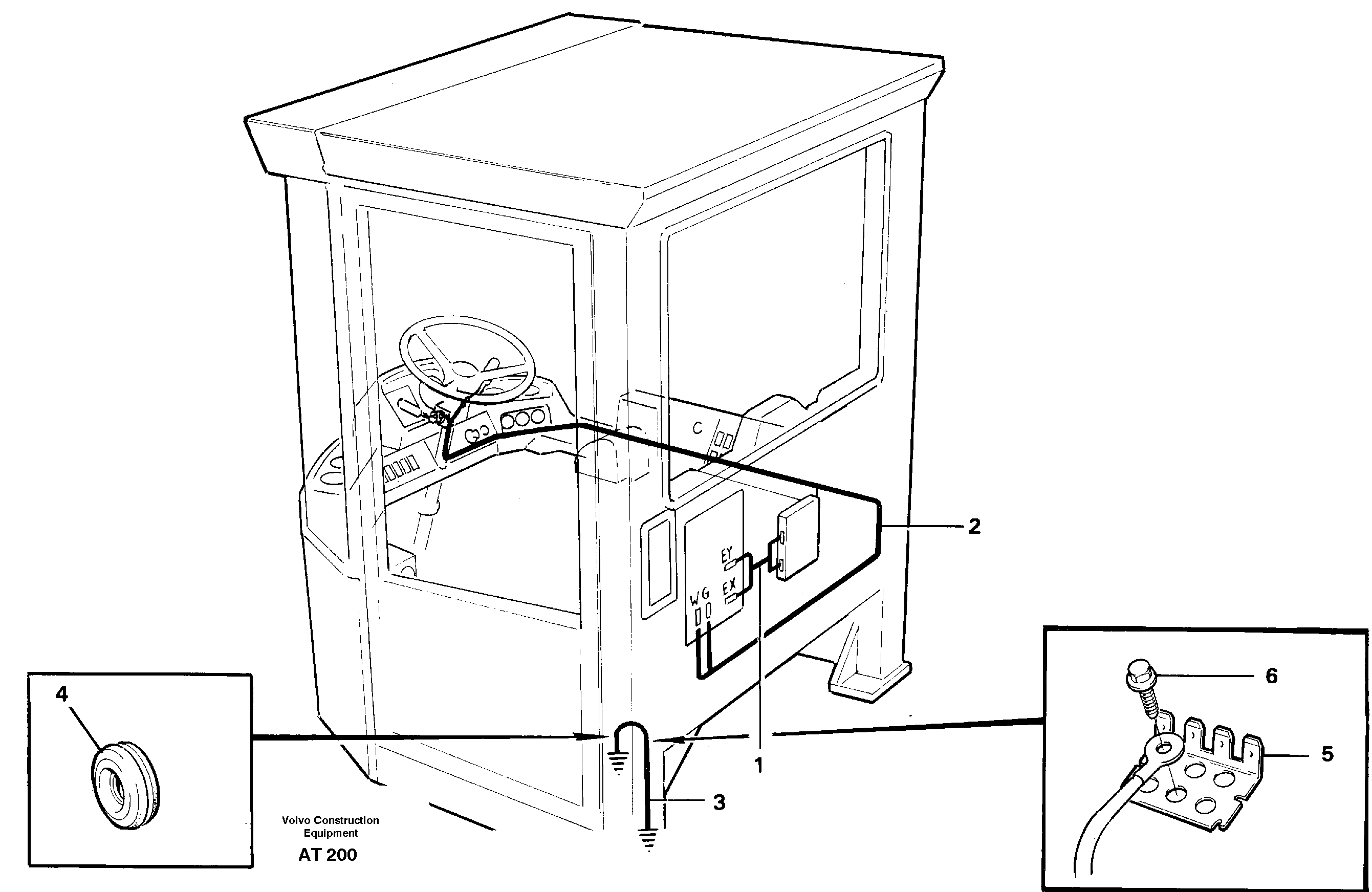 Cable harnesses, cab — volvo parts diagram