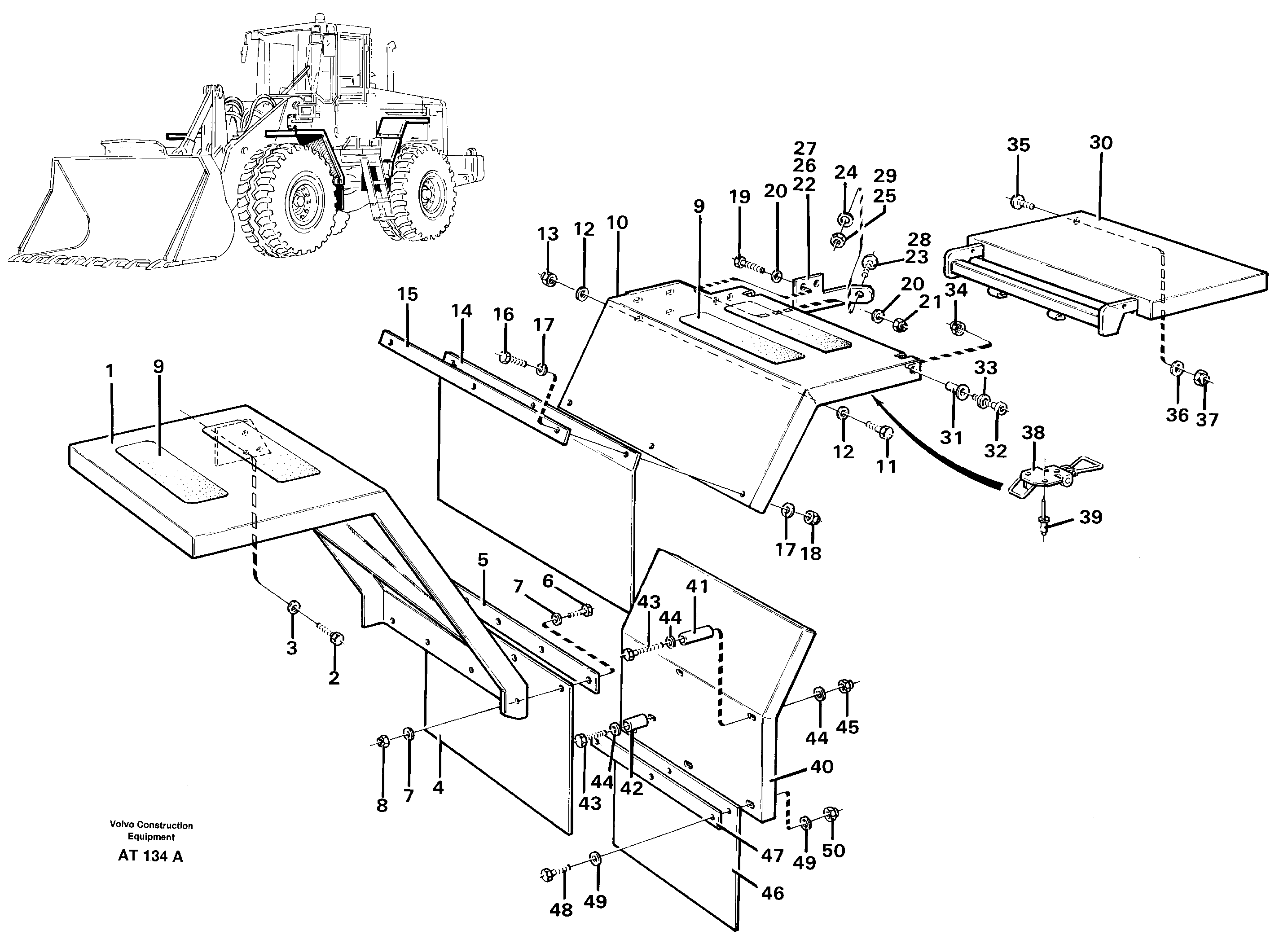 Mud guards — volvo parts diagram