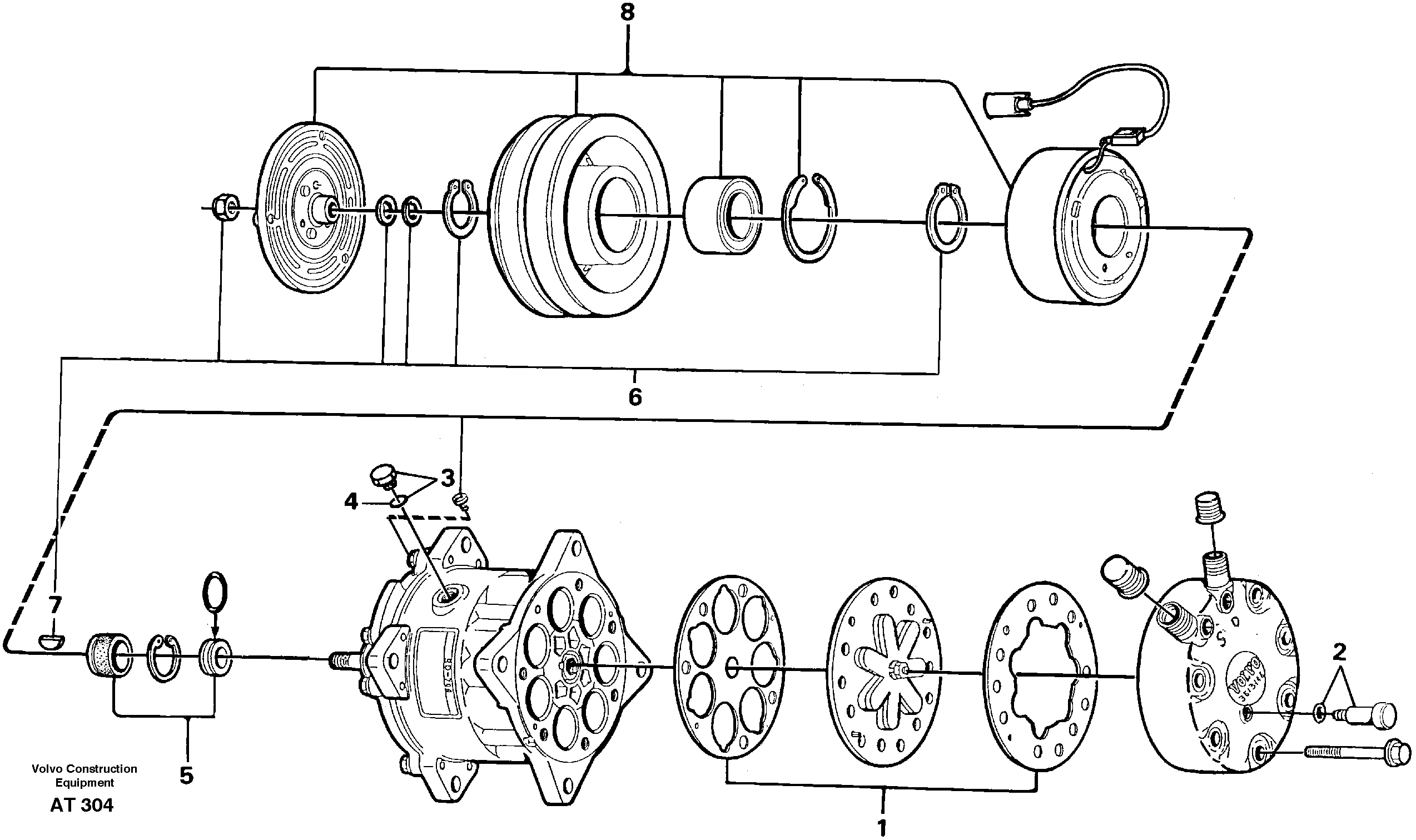 Compressor. 94561, 94838 — volvo parts diagram