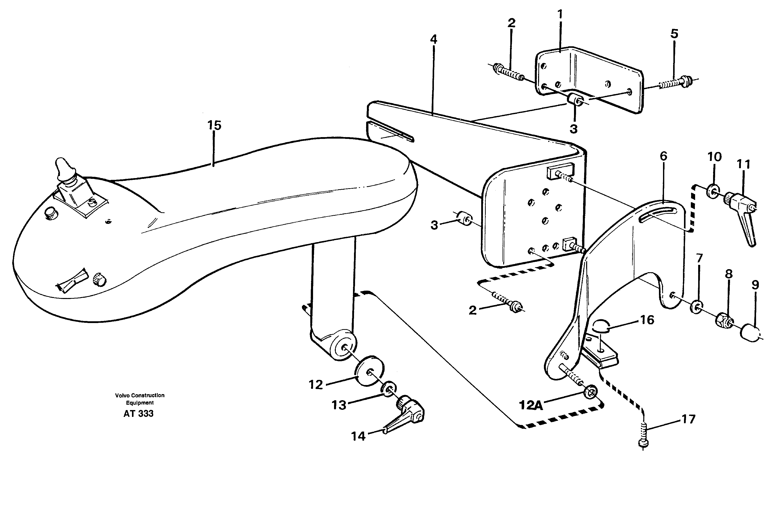 Cdc-steering, armrest, mounting.  94604 — volvo parts diagram