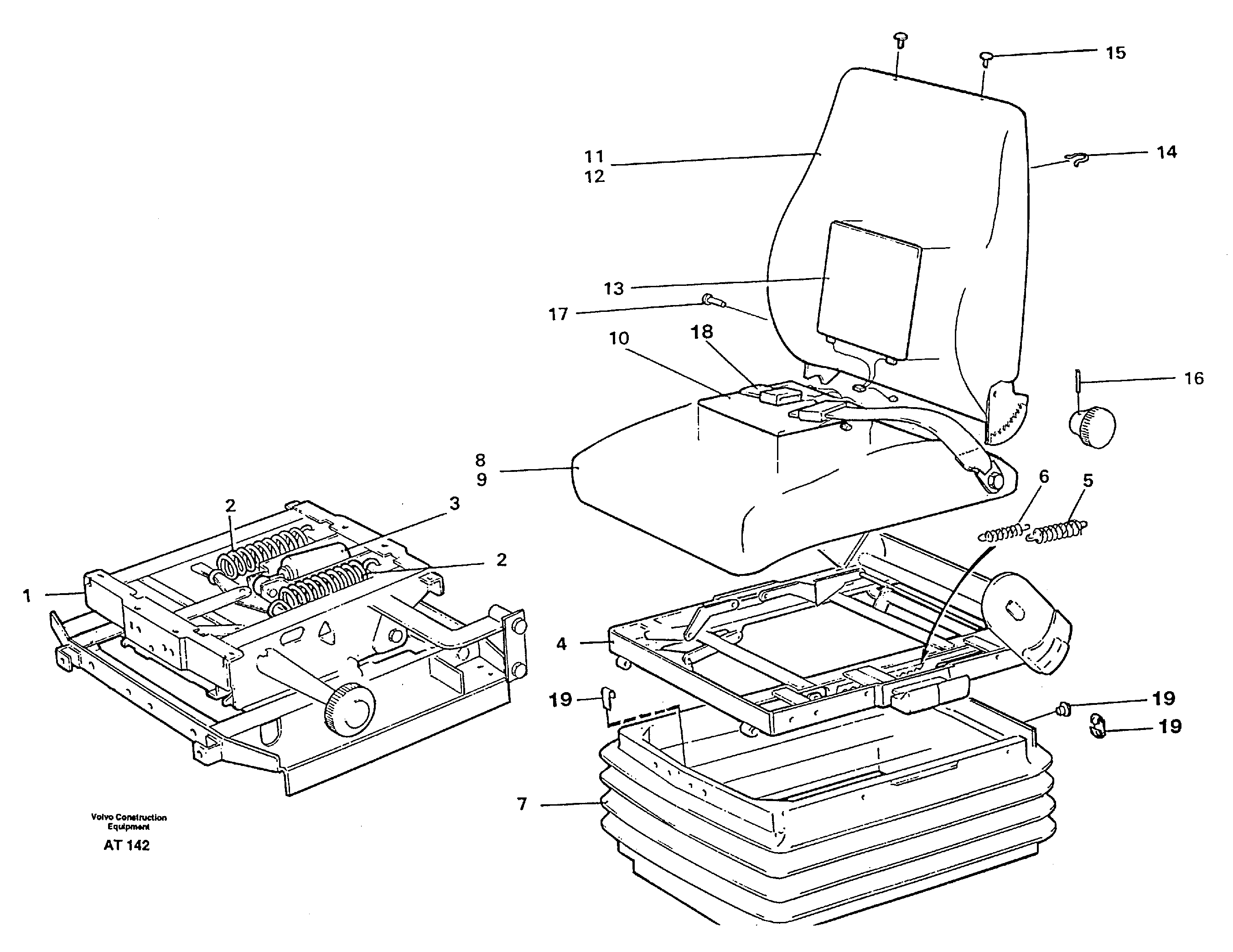 Operator seat Isri  94901, 94905, 94903, — volvo parts diagram