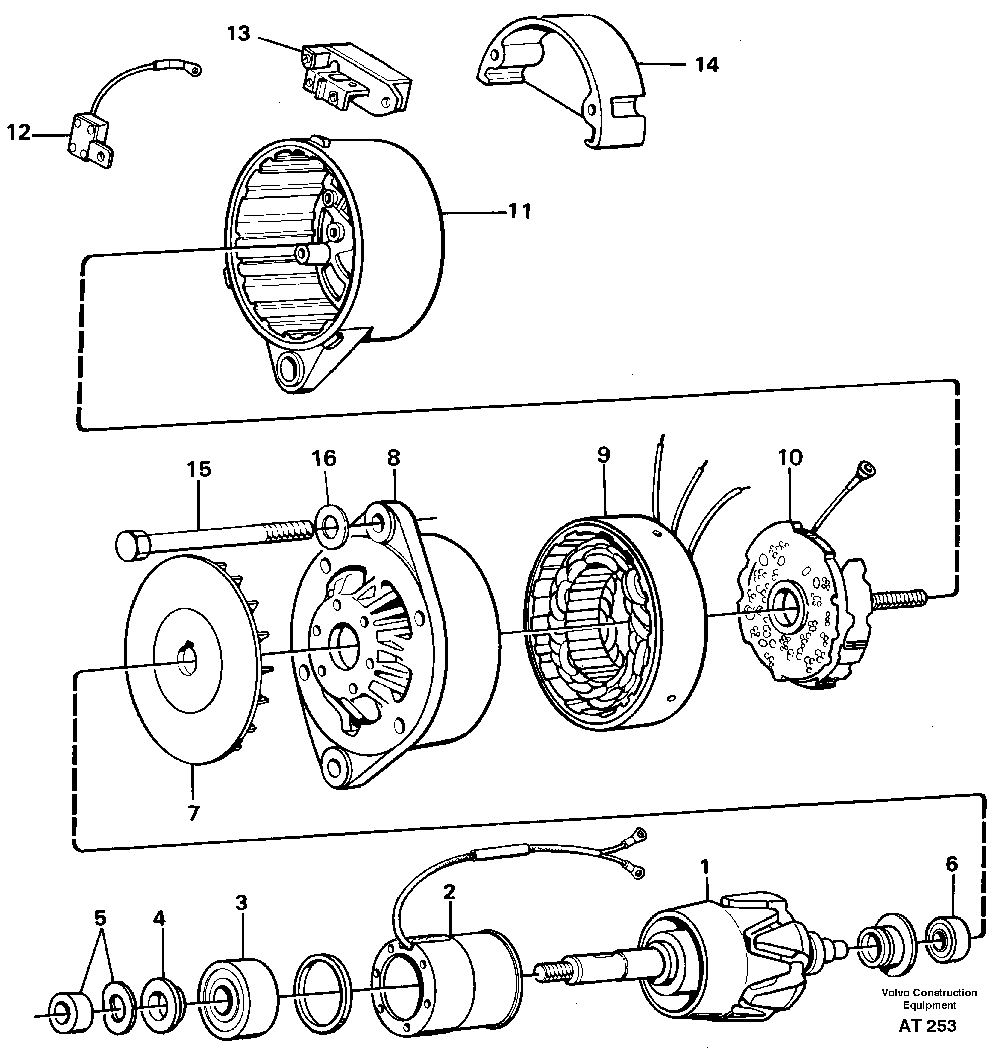 Alternator 91956 — volvo parts diagram