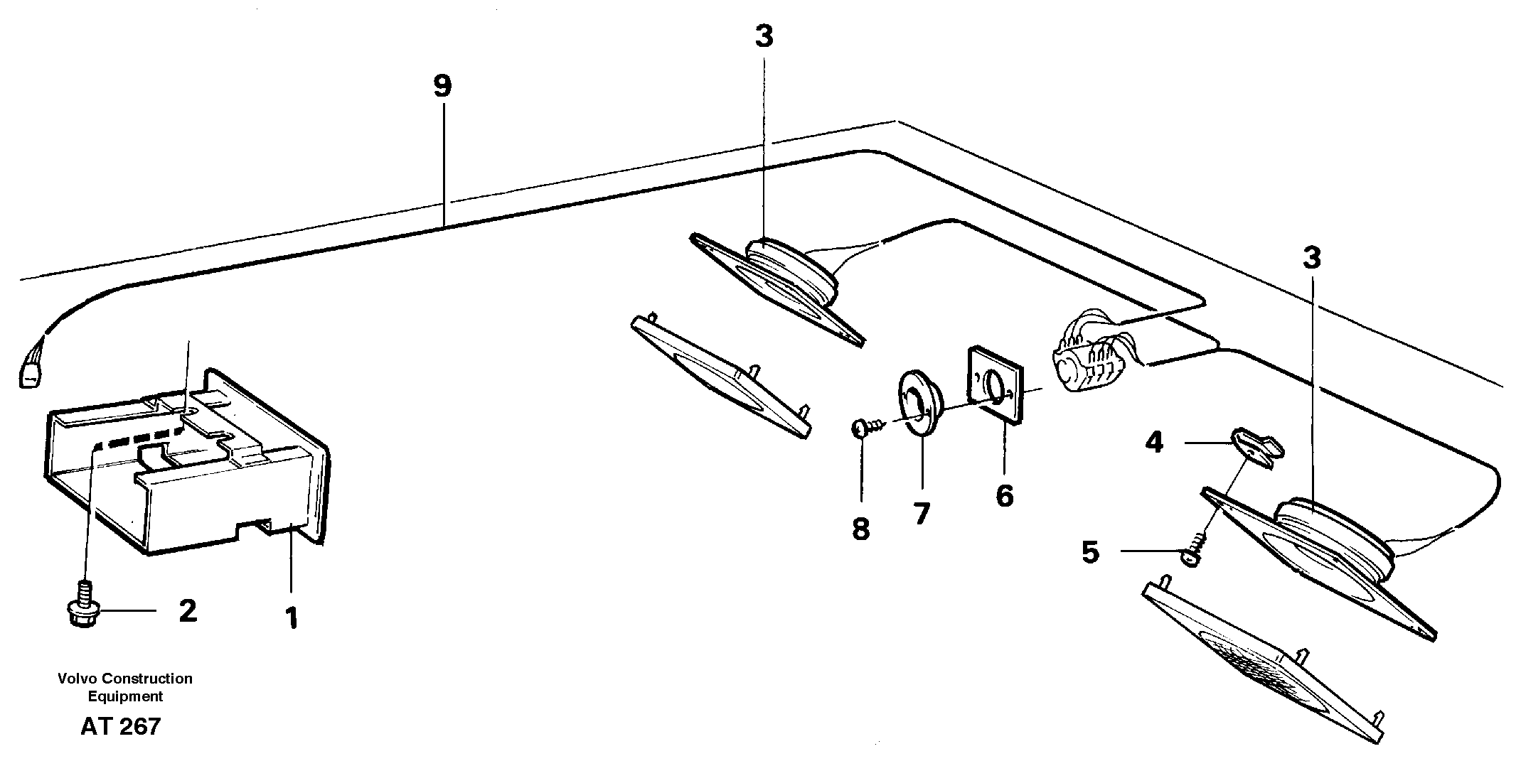 Radio bracket 91936 — volvo parts diagram