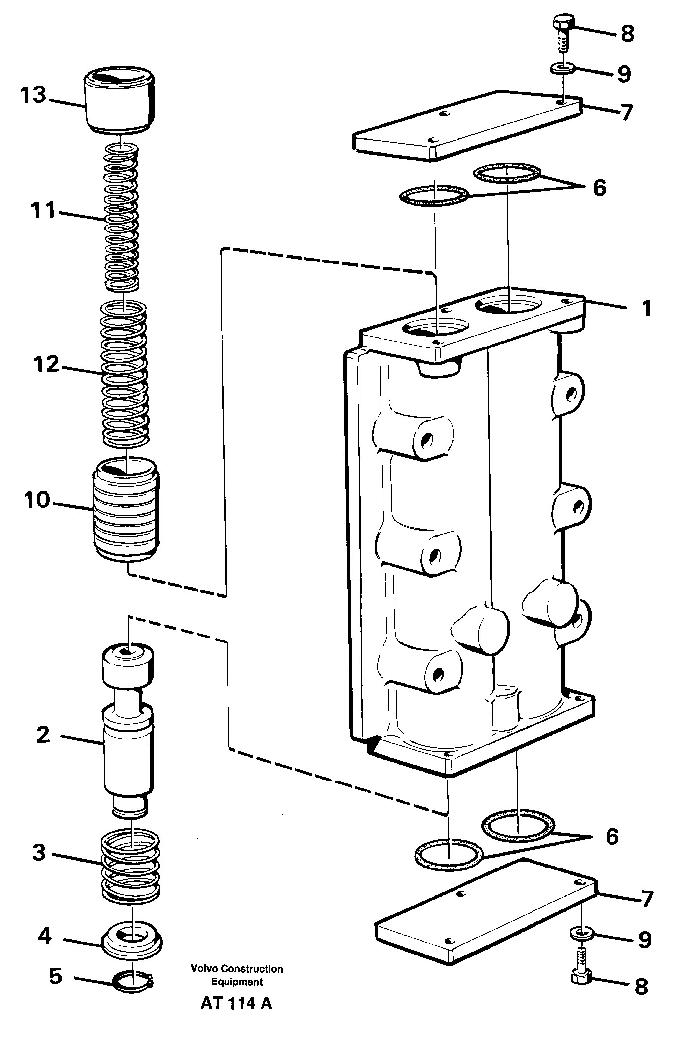 Valve, circuit body and return valve — volvo parts diagram