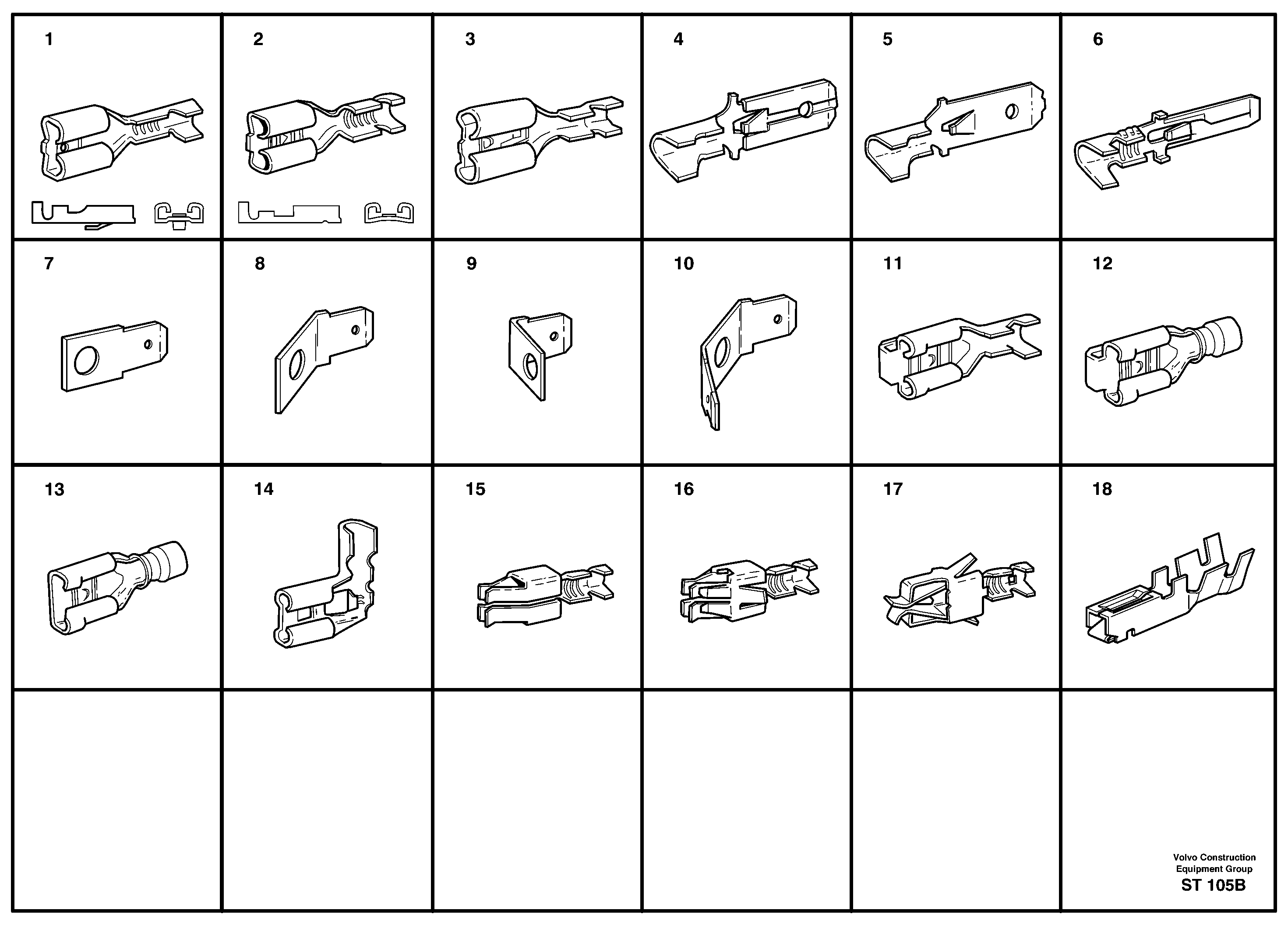 Spade terminal — volvo parts diagram